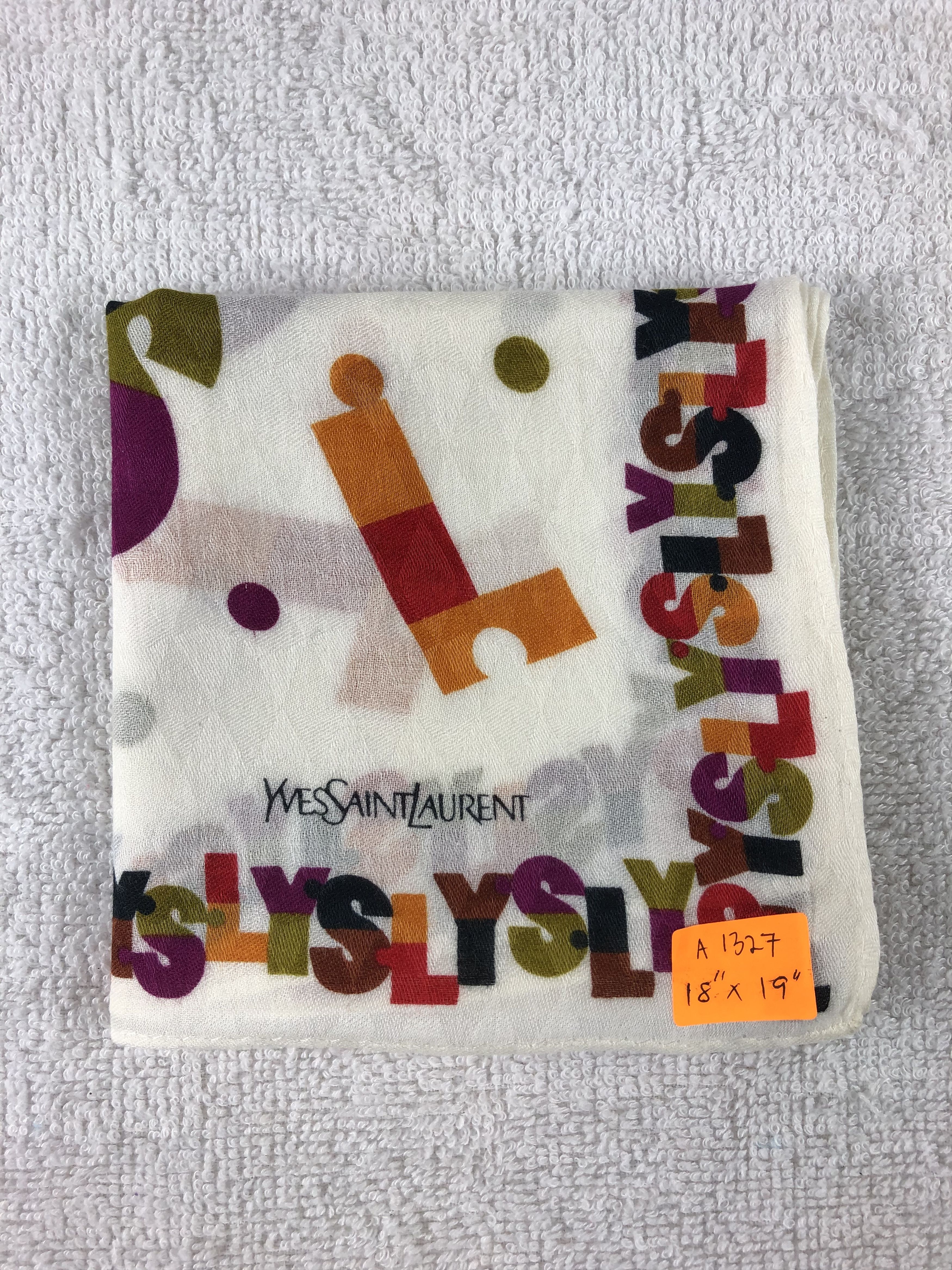 Yves Saint Laurent Yves Saint Laurent Handkerchief / Bandana / Neckerchief Size ONE SIZE - 6 Thumbnail