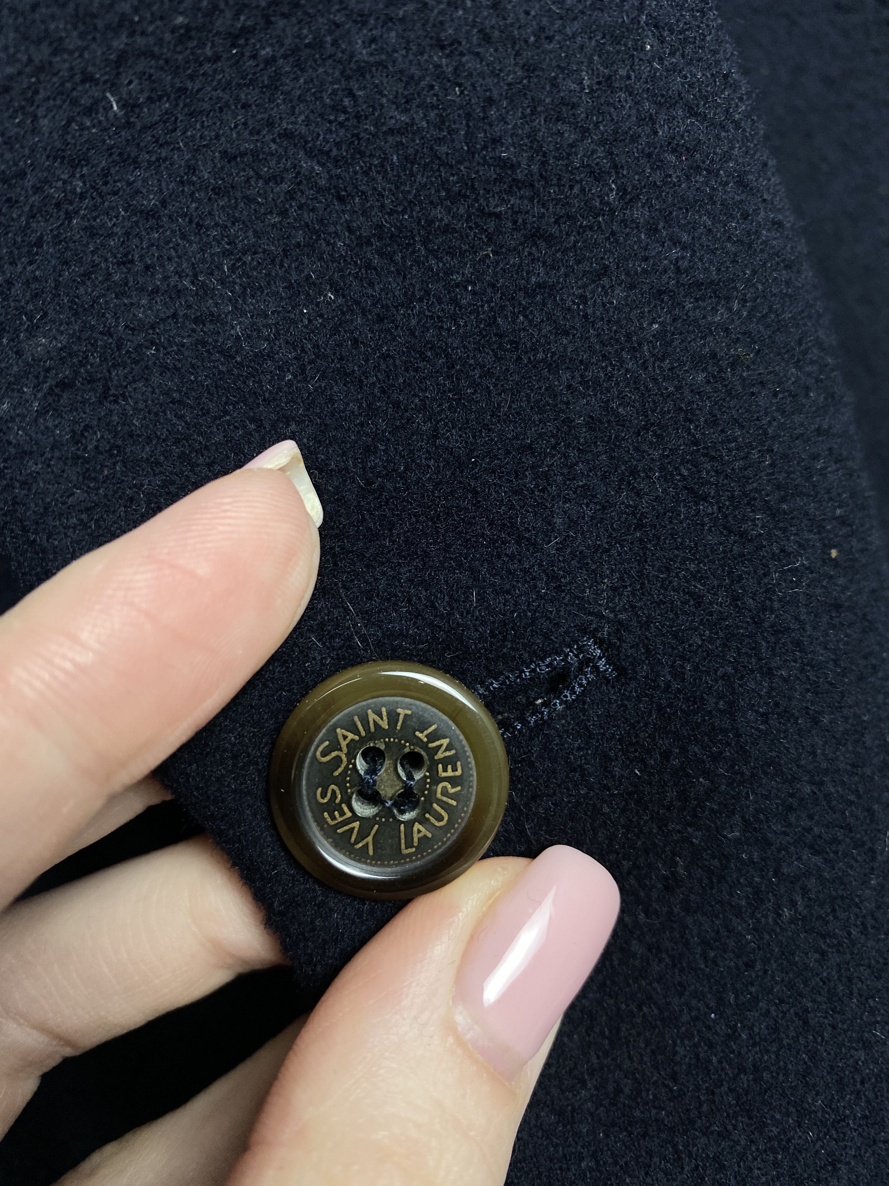 Vintage Yves Saint Laurent 90s Vintage Wool Blazer Jacket YSL Coat Size US L / EU 52-54 / 3 - 3 Thumbnail