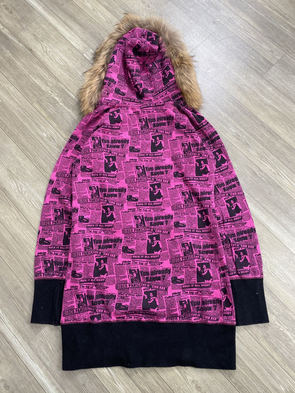 Japanese Brand 2000s ChuXXX Grunge Gothic Ifsixwasnine Lgb Style Fur Hoodie Size US S / EU 44-46 / 1 - 15 Thumbnail