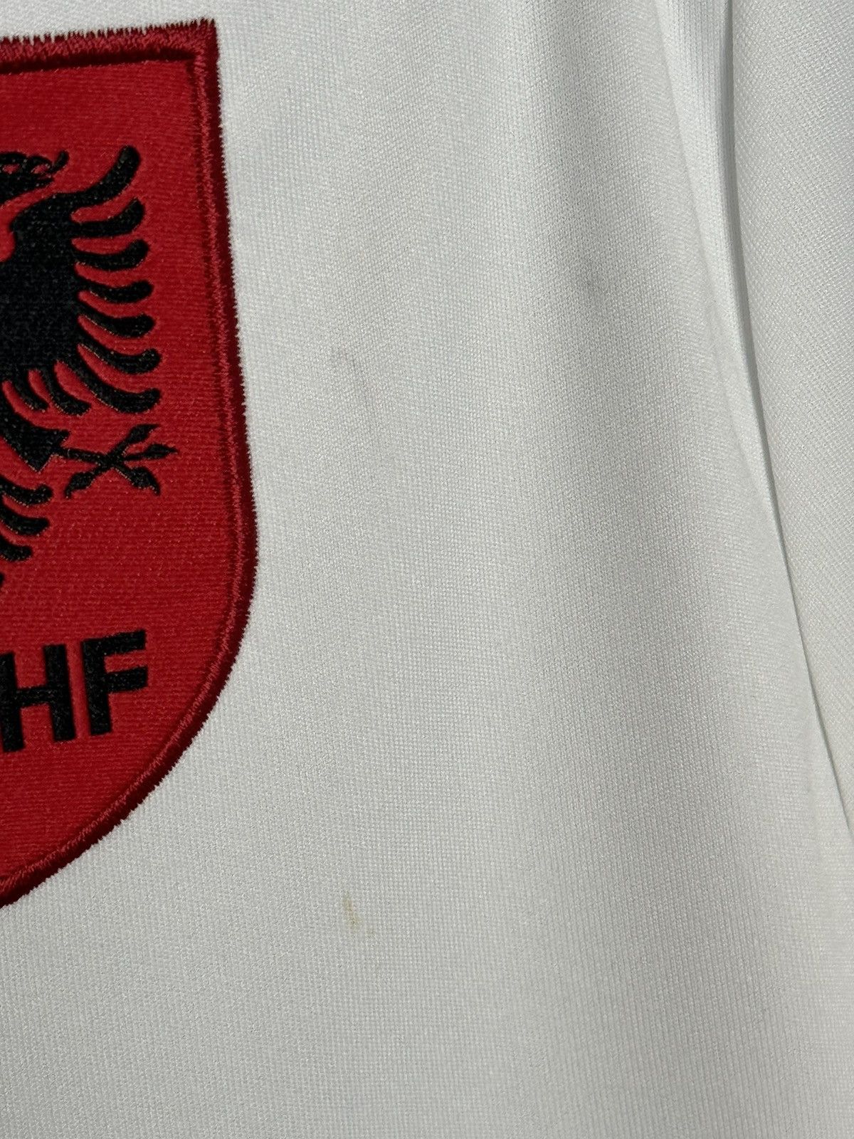Macron Albania National Team 16/17 Away Krasniqi Football Jersey Size US L / EU 52-54 / 3 - 8 Thumbnail