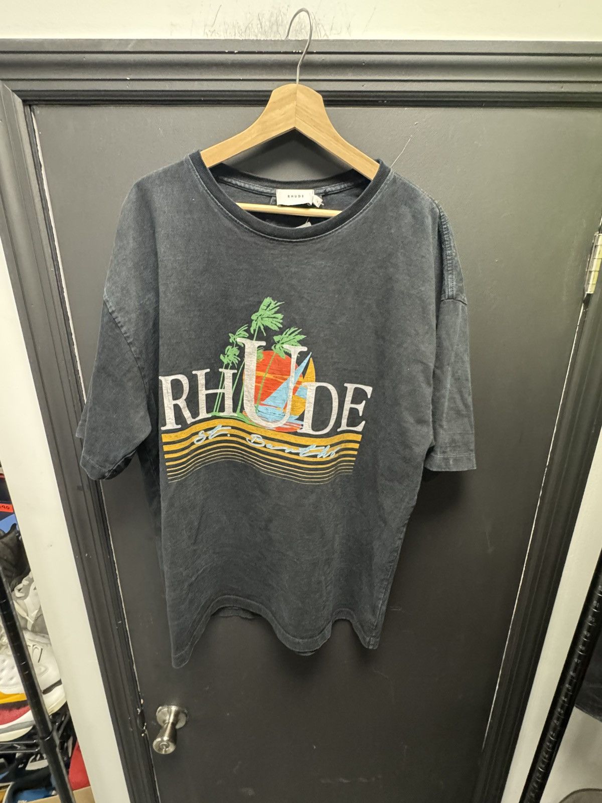 Tシャツ・カットソー RHUDE Men T-shirt Black RHPS25TT05012 2306 RHUDE Men T-shirt Black RHPS25TT05012 2306 (RHUDE/Tシャツ