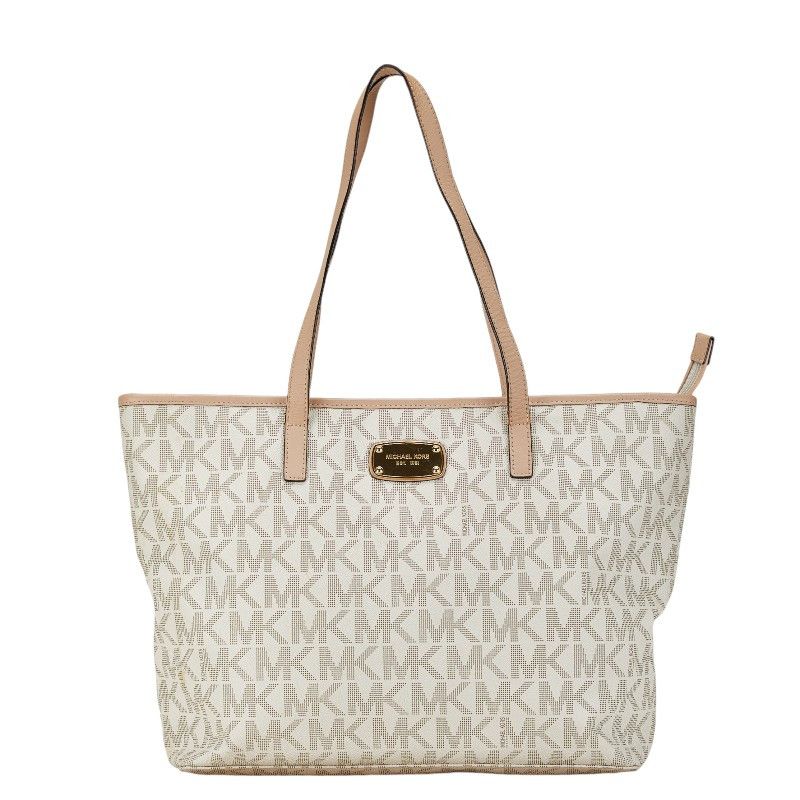 Michael Kors Michael Kors Michael Kors Signature PVC Tote Bag Leather Tote Bag Size ONE SIZE - 1 Thumbnail