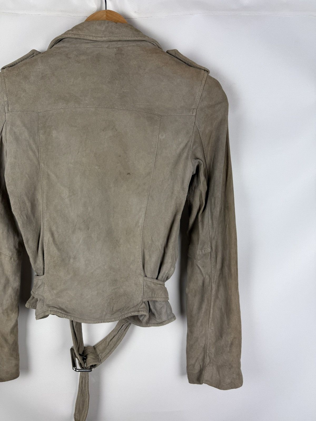 Allsaints Allsaints Suede Balfern Biker Ladies Belted Jacket Size XS / US 0-2 / IT 36-38 - 19 Thumbnail