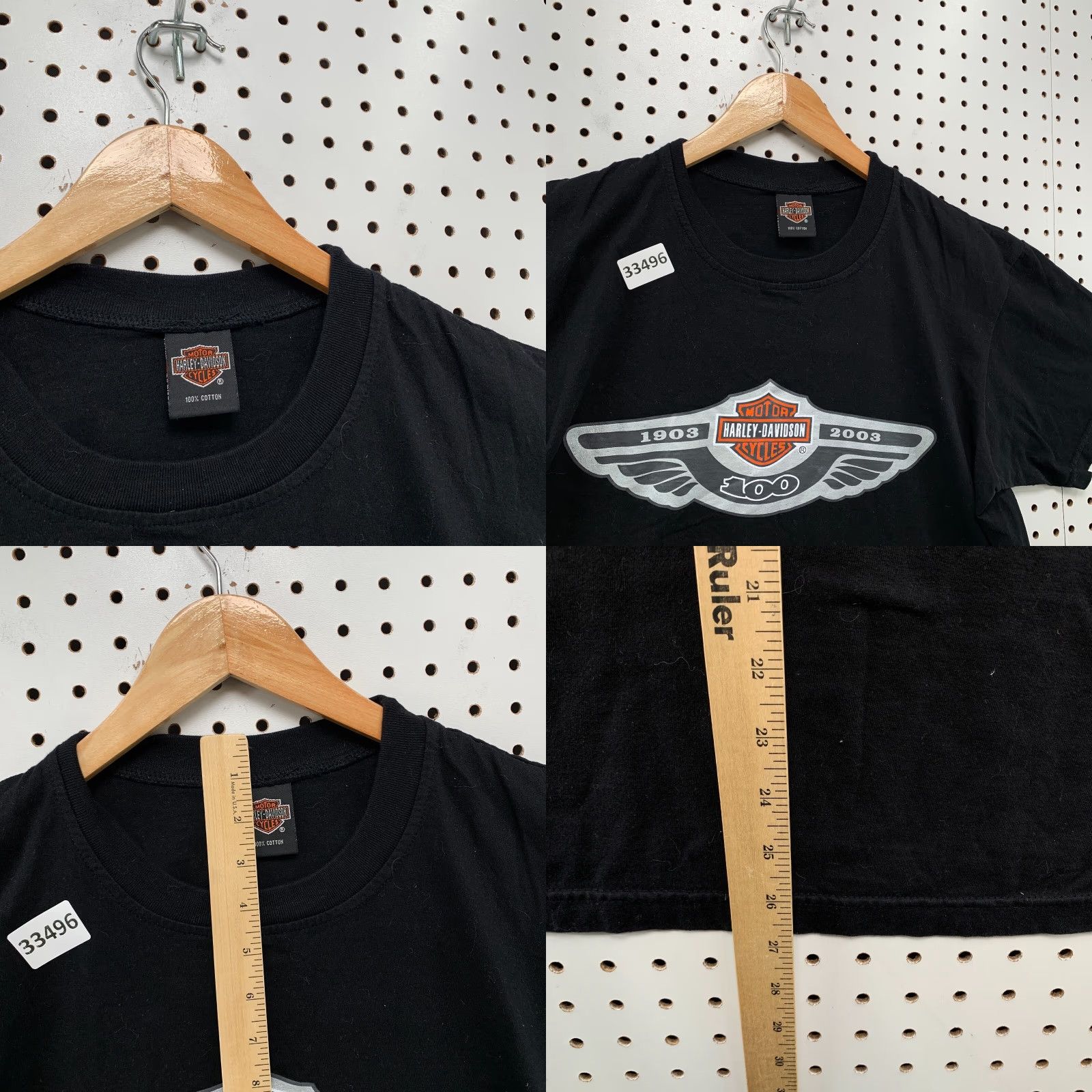 Harley Davidson VINTAGE Harley-Davidson Shirt Mens M Black Motorcycle 90s Rider Society Thailand 20.5x26.5 Size US M / EU 48-50 / 2 - 8 Thumbnail