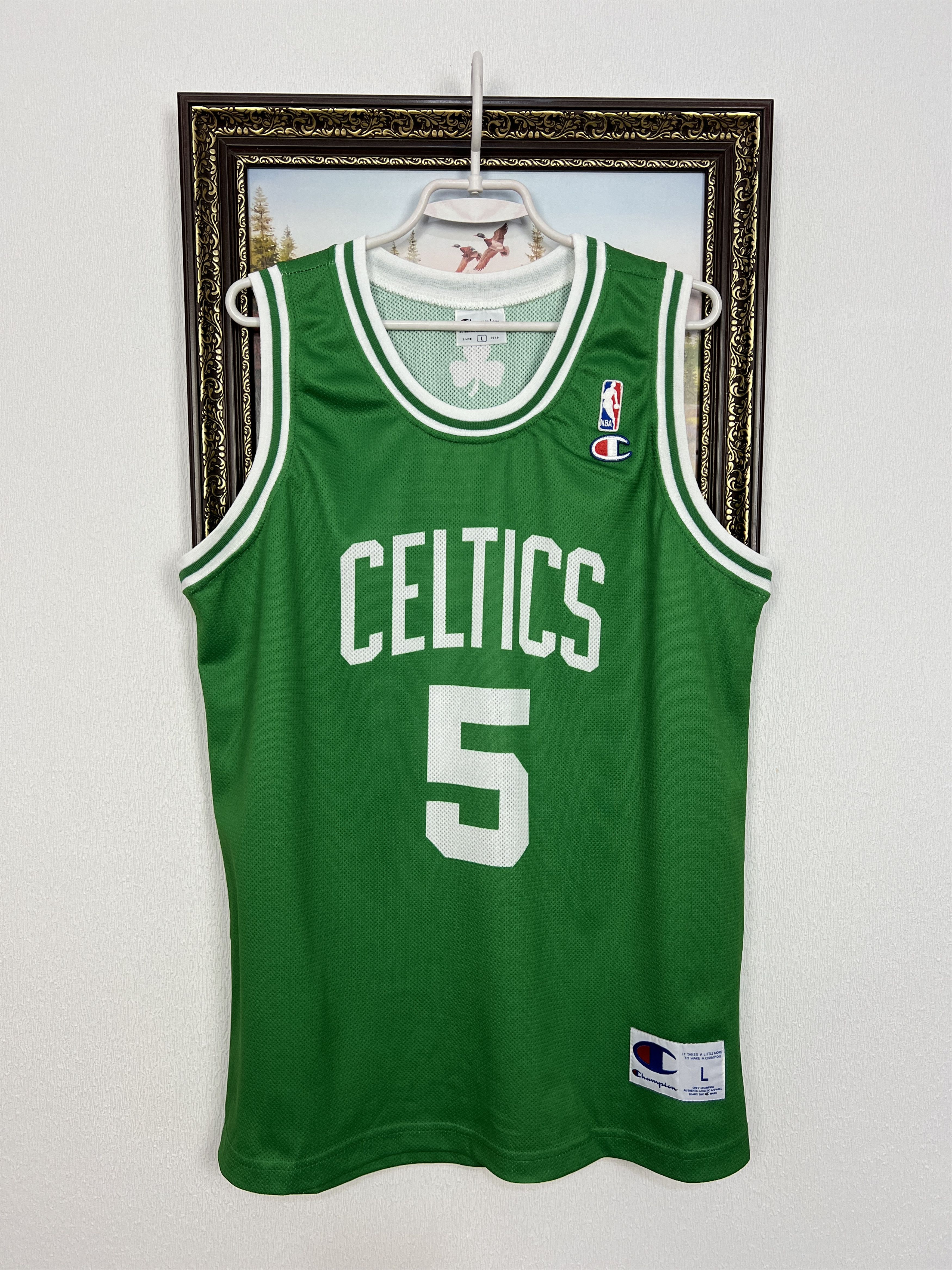 Champion Vintage 90's Garnett Boston Celtics NBA Jersey Trikot Rare Size US L / EU 52-54 / 3 - 1 Thumbnail