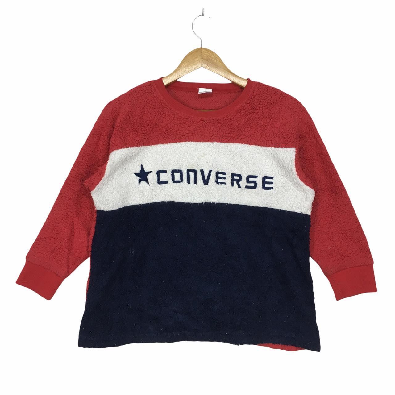 Converse Vtg CONVERSE Crewneck Fleece Sweatshirt Spell Out Jumper Size US XXS / EU 40 - 1 Thumbnail