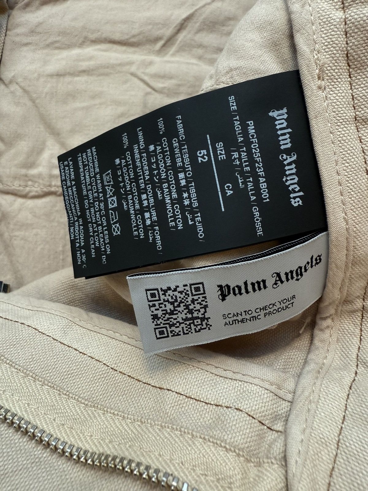 Palm Angels Palm Angels Slim Cotton Cargo Pants – Baggy Fit – Size EU52 Size US 36 / EU 52 - 4 Thumbnail