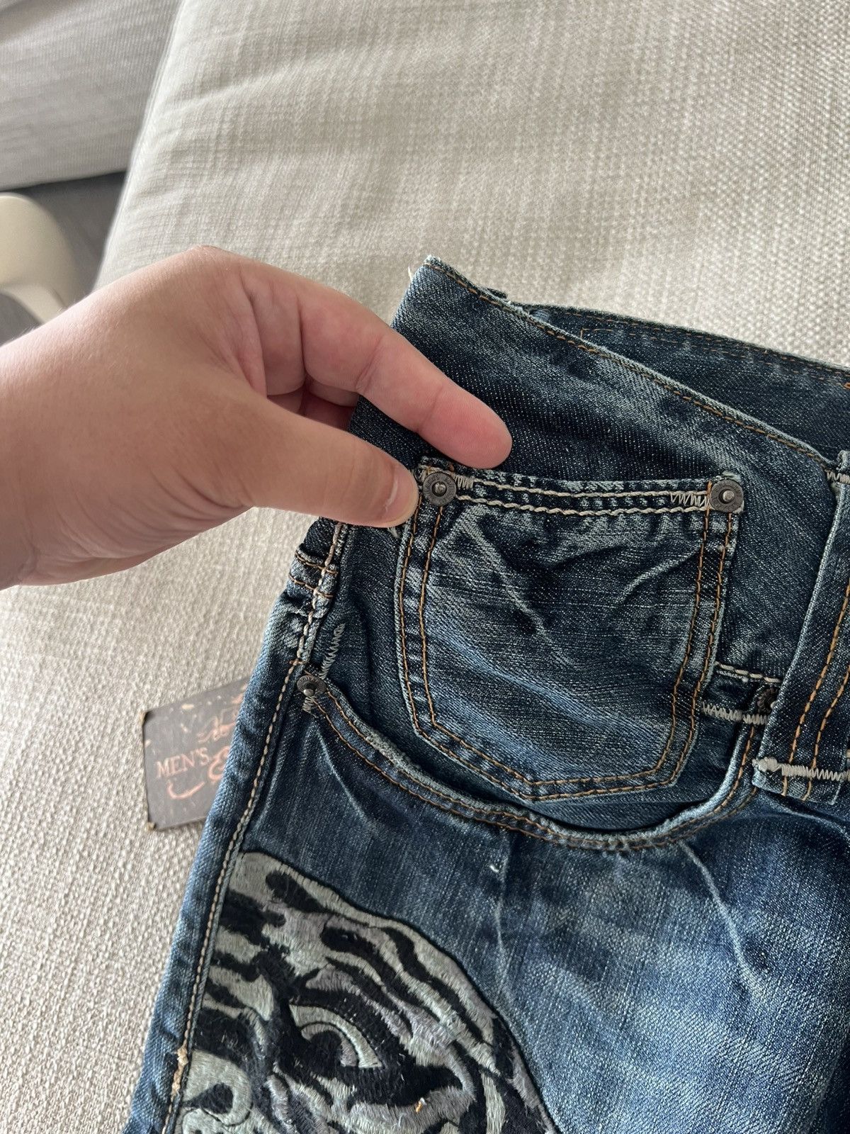 Ed Hardy Vintage Ed Hardy Tiger Denim Jeans Y2K by Christian Audigier Size US 32 / EU 48 - 11 Thumbnail