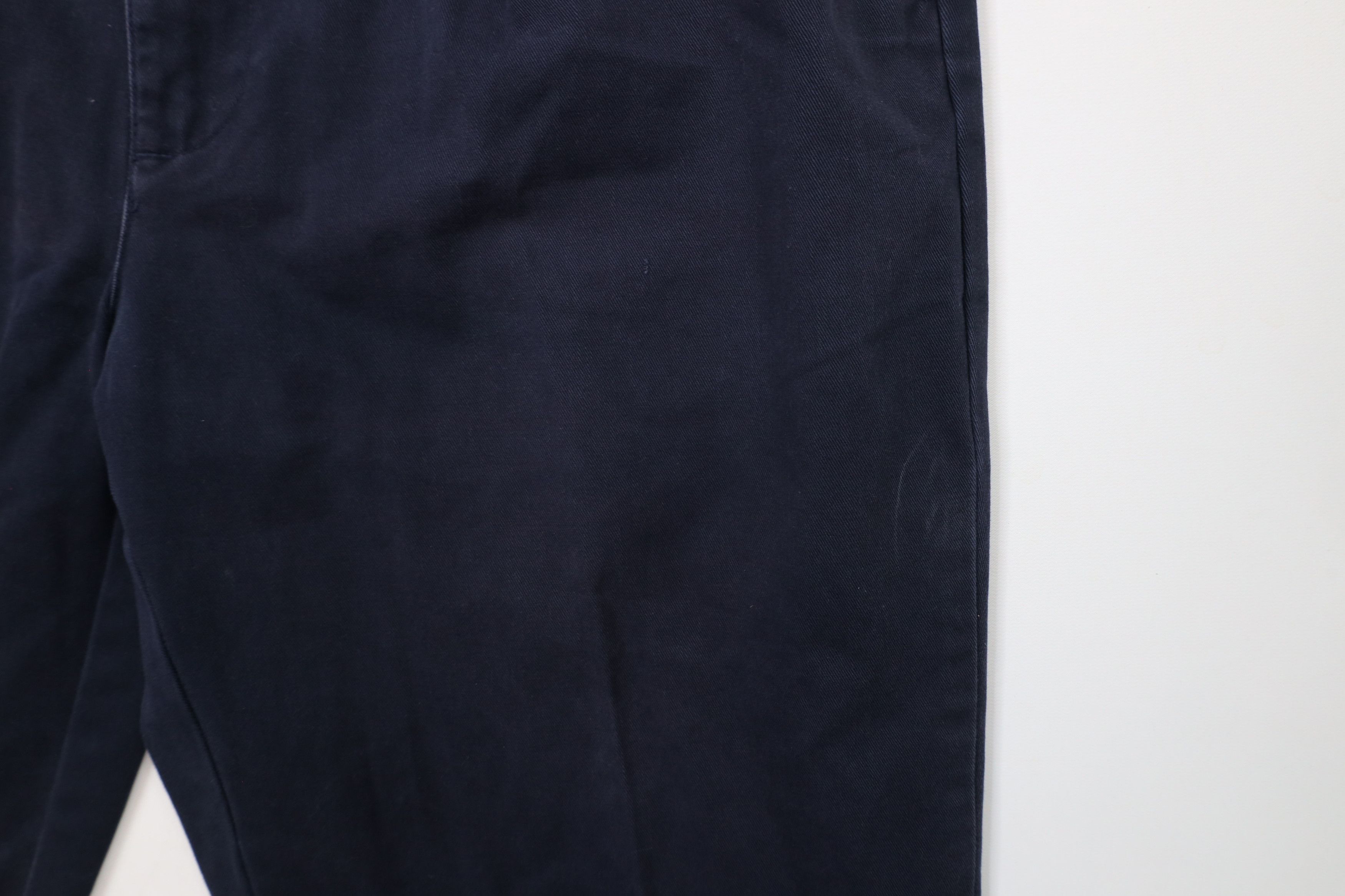 Ralph Lauren × Vintage Vintage 90s Ralph Lauren Wide Leg Chino Pants Navy Blue Size US 35 - 8 Thumbnail