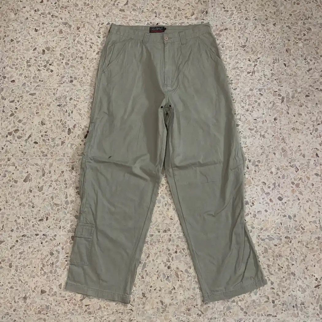 Split × Vintage Vintage SPLIT Trousers Baggy Outdoor Hiking Khaki Pants Size US 33 - 3 Thumbnail