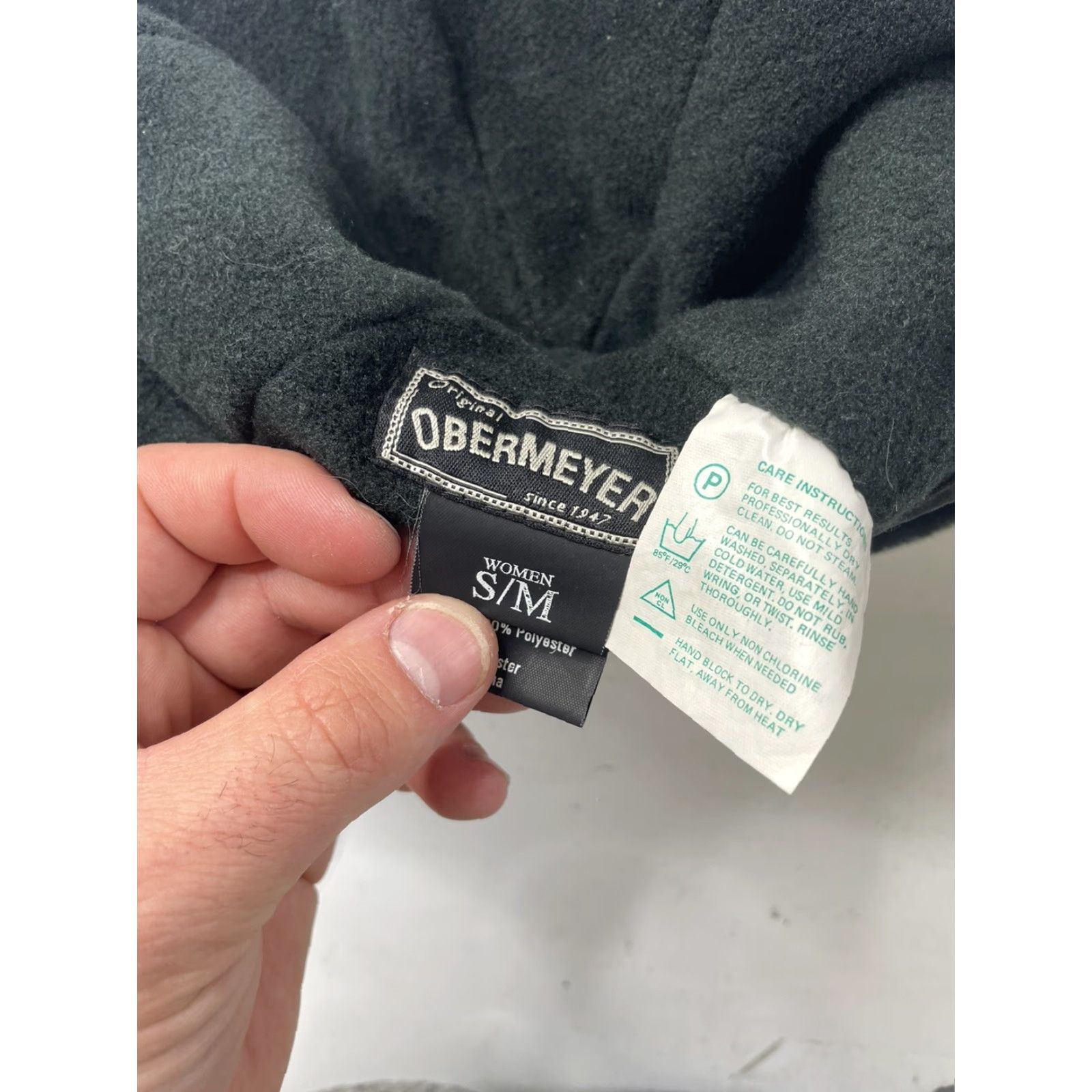 Obermeyer VINTAGE Obermeyer Hat Cap w/Brim Fur Ear Flaps Ladies Small/Medium Black Hat Women S/M Black Size ONE SIZE - 2 Thumbnail