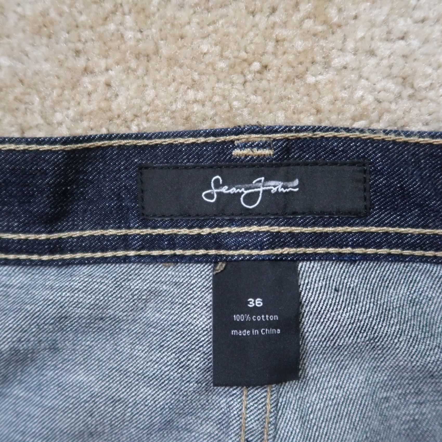 Sean John Vintage Sean John Baggy Jeans Jeans Mens 36x31 Blue Denim Straight Leg Distressed 90s USA Shirt Size US 36 / EU 52 - 4 Thumbnail