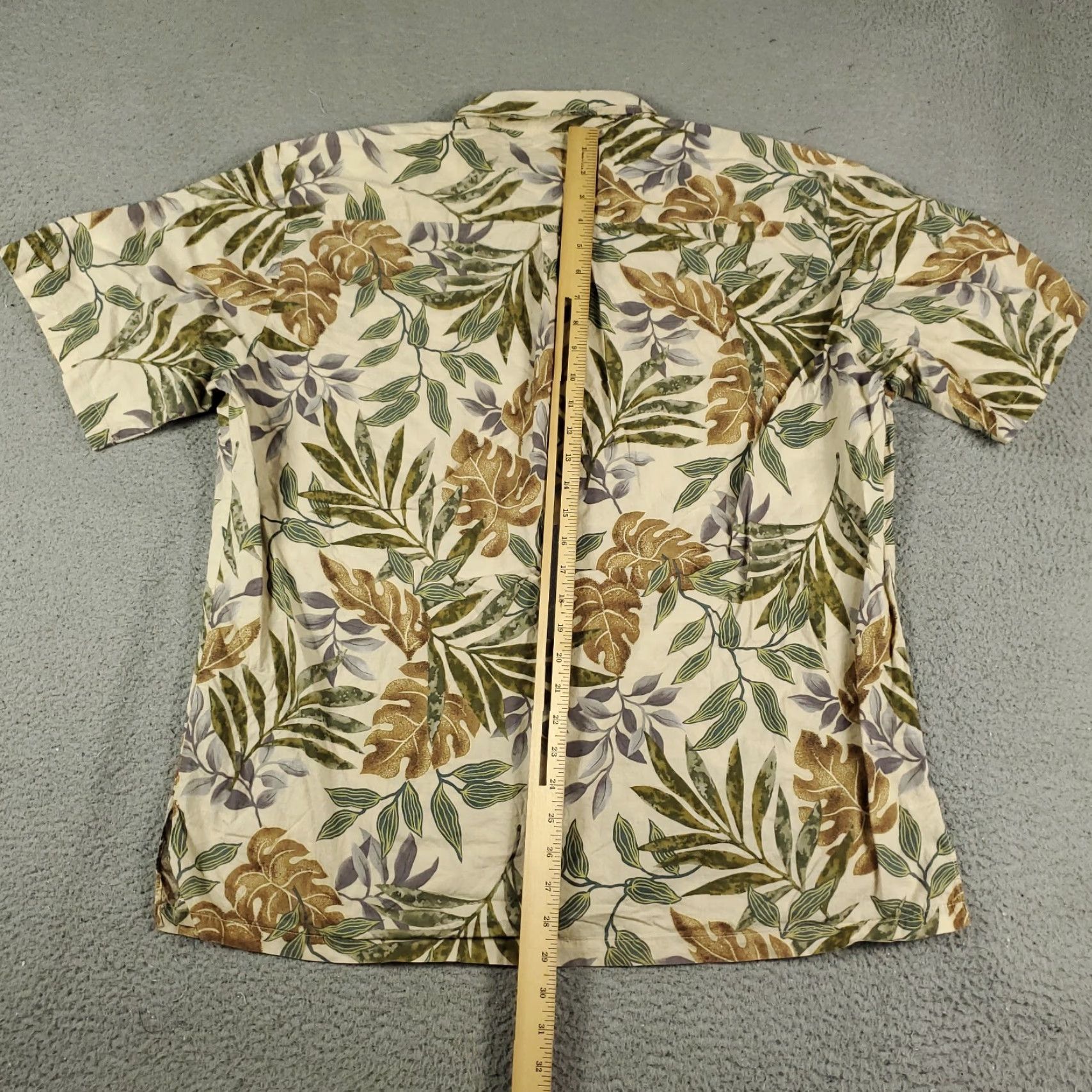Tori Richard Tori Richard Shirt Mens XL Beige Floral Hawaiian Button Up Short Sleeve Size US XL / EU 56 / 4 - 3 Thumbnail