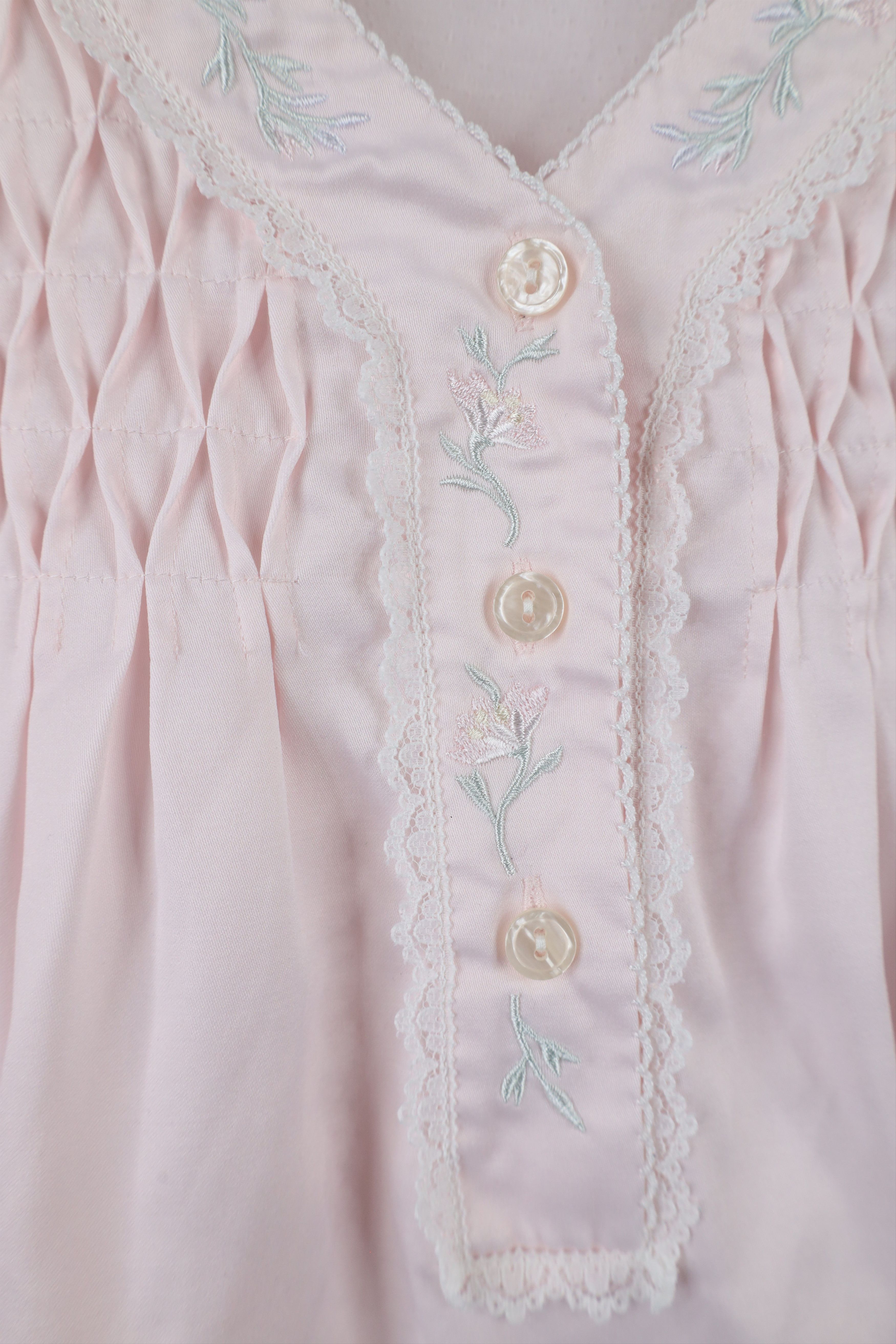 Vintage Vintage 90s Miss Elaine Ruffled Lace Night Gown Sleep Shirt Size M / US 6-8 / IT 42-44 - 5 Thumbnail