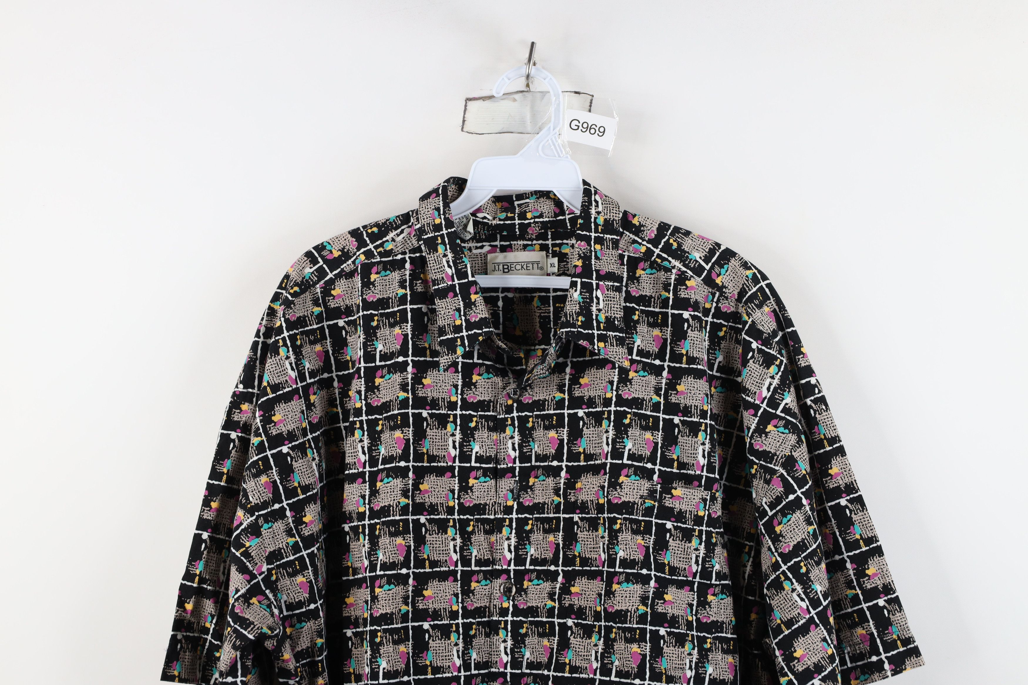 Vintage Vintage 90s Streetwear Paint Splatter Collared Button Shirt Size US XL / EU 56 / 4 - 2 Thumbnail