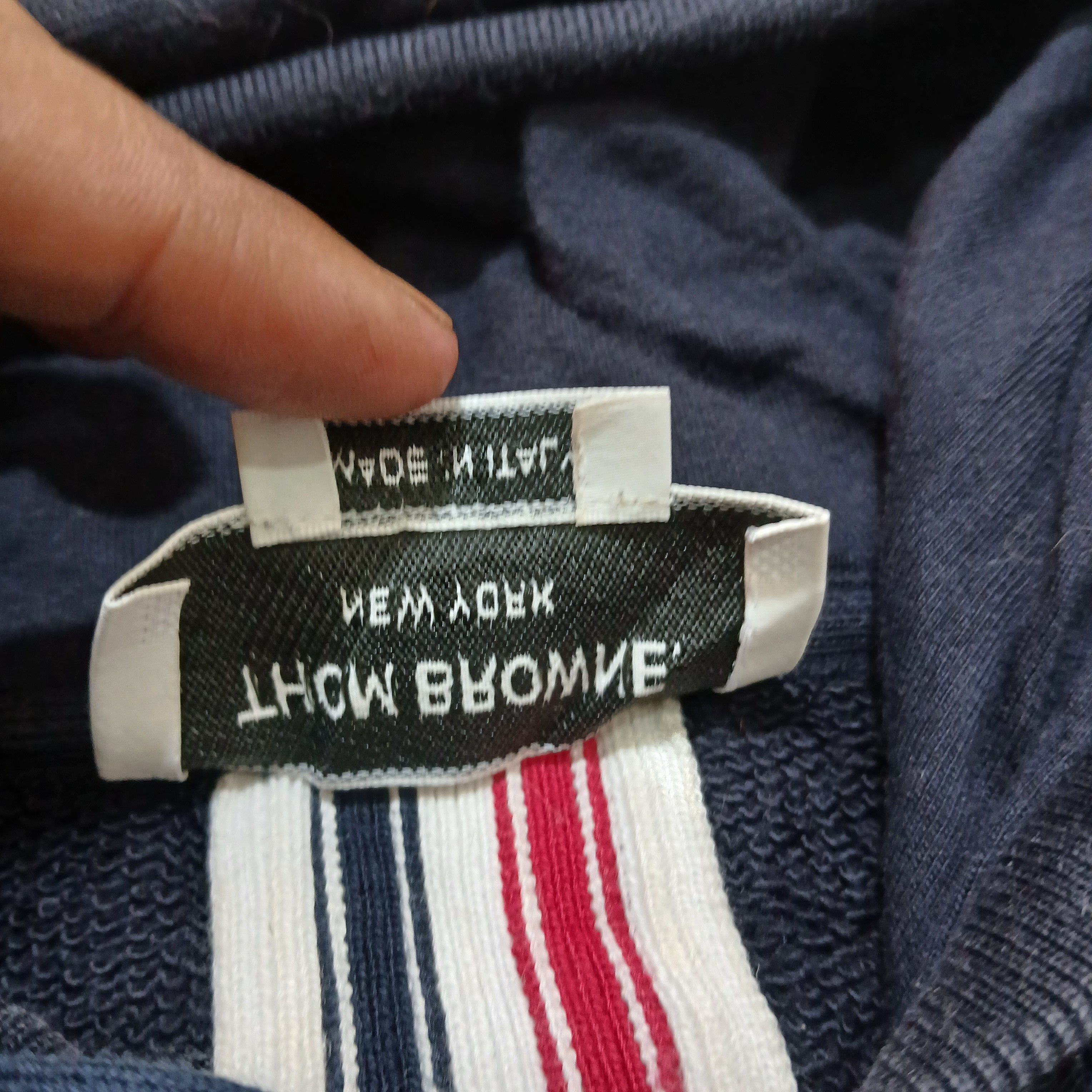 Thom Browne Center Back RWB Stripe Loopback Jersey Knit Hoodie Size US XL / EU 56 / 4 - 10 Thumbnail
