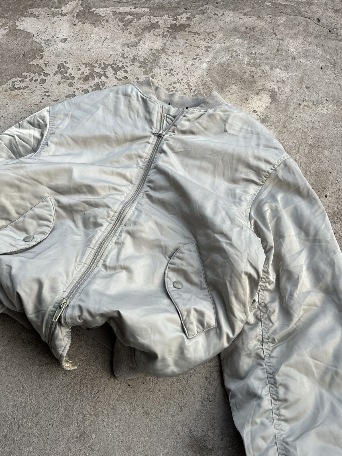 Hysteric Glamour × Issey Miyake × Le Grande Bleu (L.G.B.) 90s Balenciaga Style Vintage Boxy Baggy Oversized MA1 Bomber Size US M / EU 48-50 / 2 - 4 Thumbnail