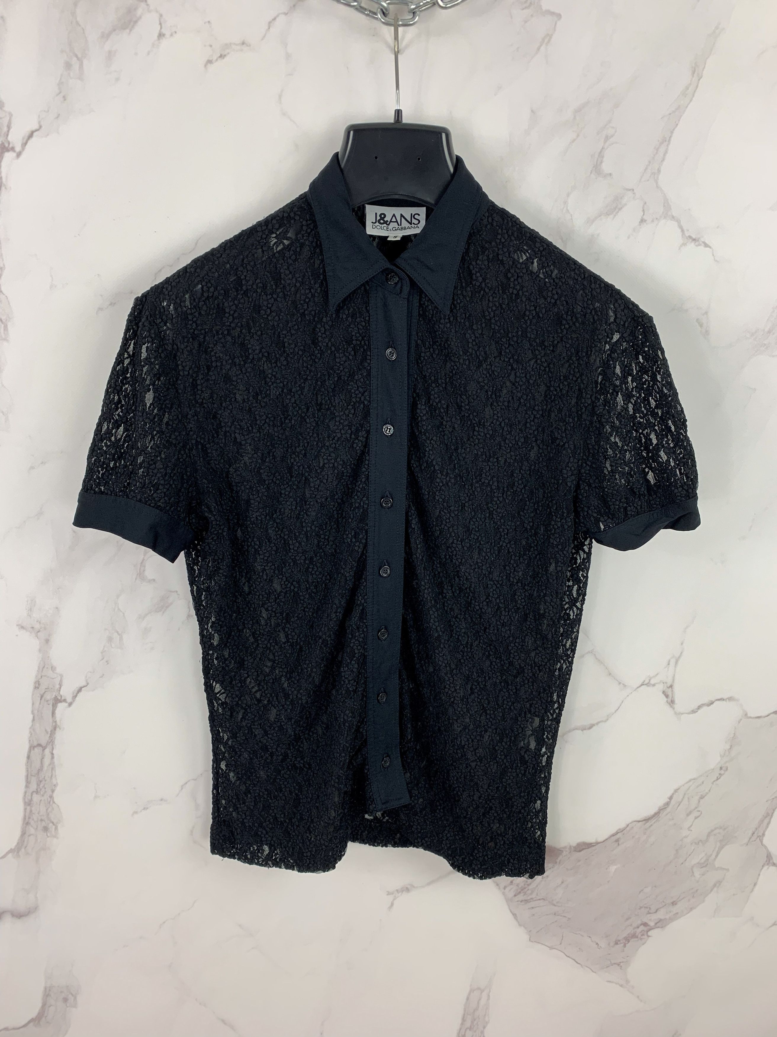 Dolce & Gabbana Vintage Dolce Gabbana Crochet Button Shirt Size S Size S / US 4 / IT 40 - 1 Thumbnail