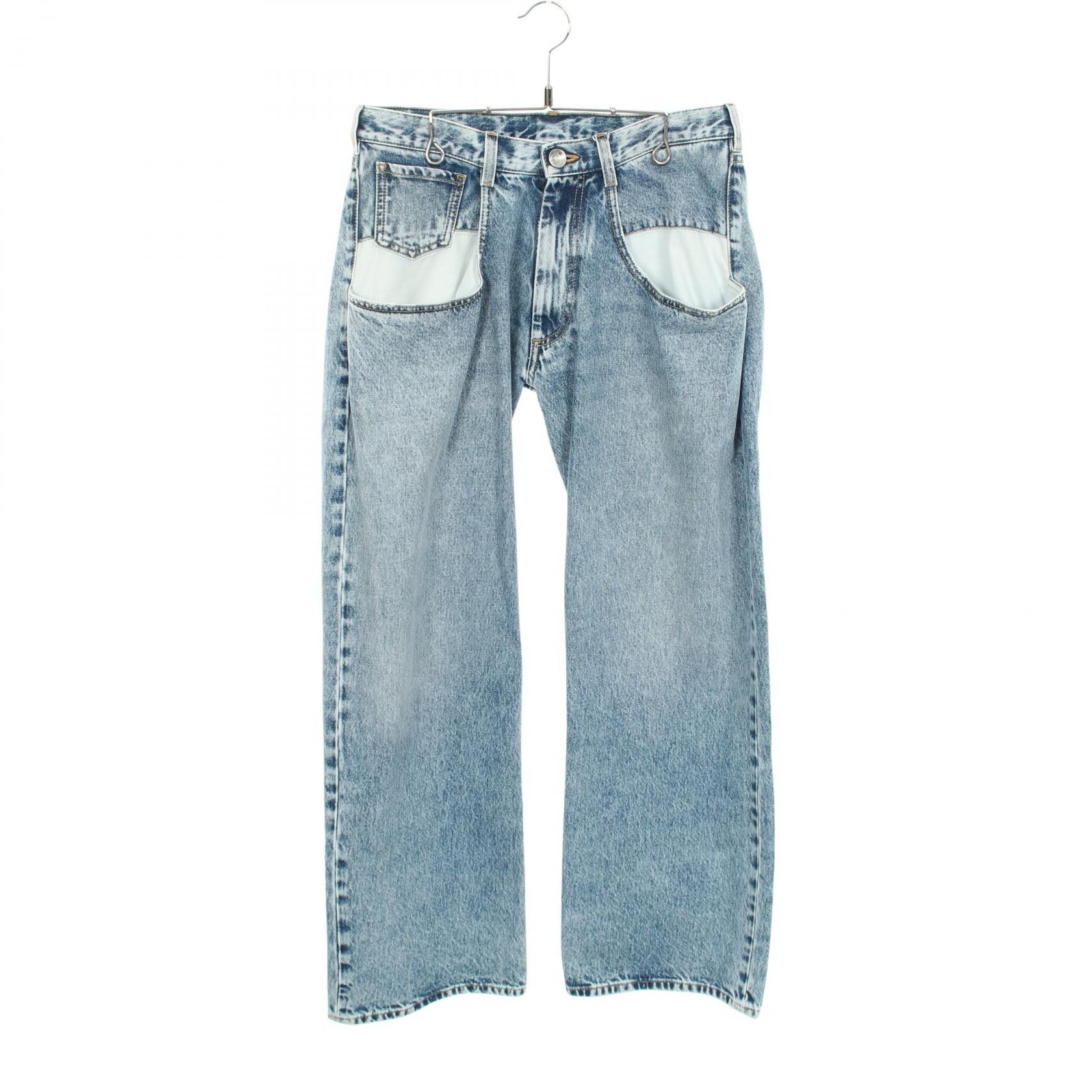 Maison Margiela Maison Margiela Maison Margiela Contrast Pocket Cotton Jeans Textile Jeans DUTY FREE for USA Size ONE SIZE - 1 Thumbnail