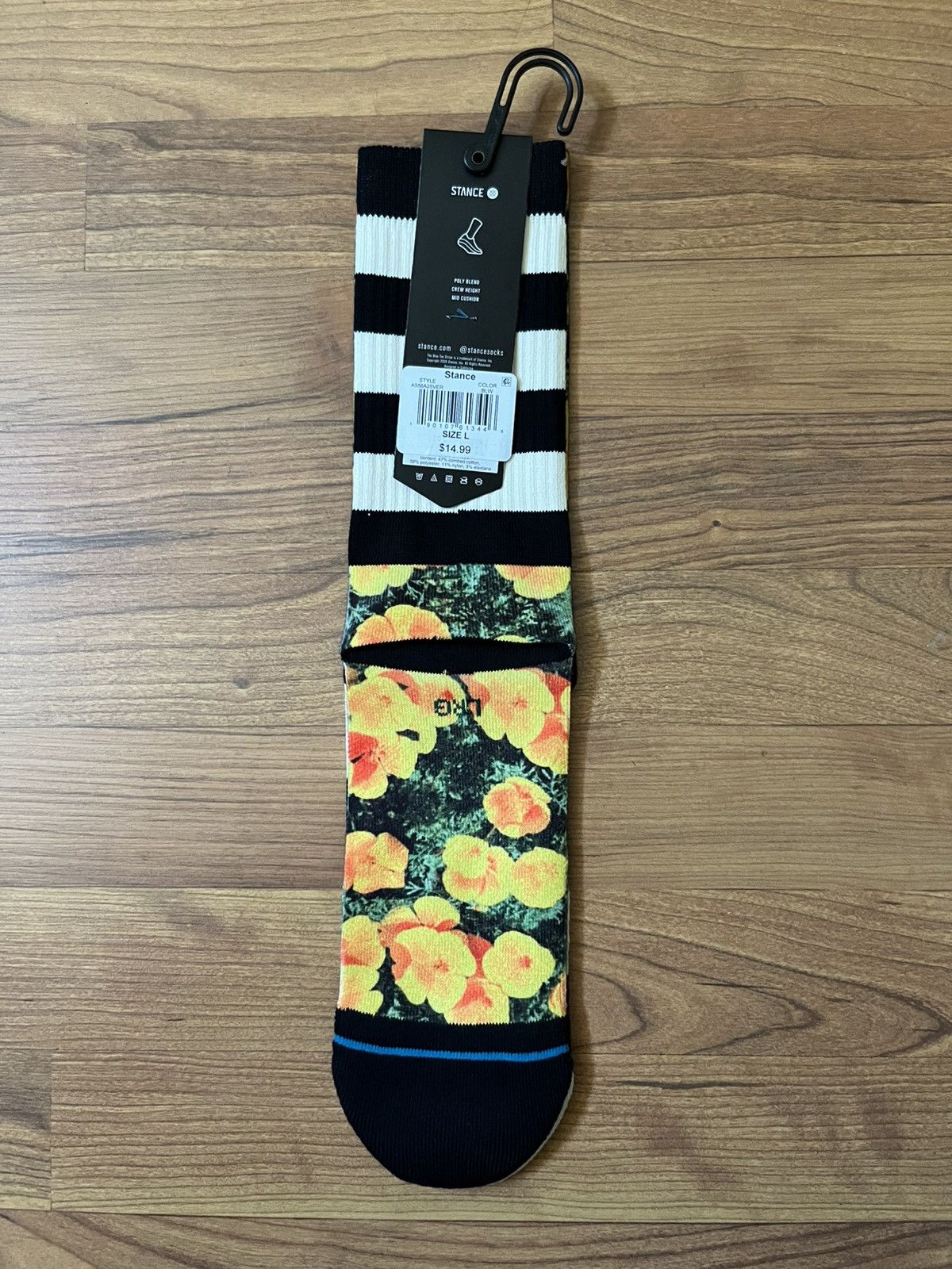 Stance Socks Stance Socks Very Poppin Crew Socks Brand New With Tags Size ONE SIZE - 2 Thumbnail