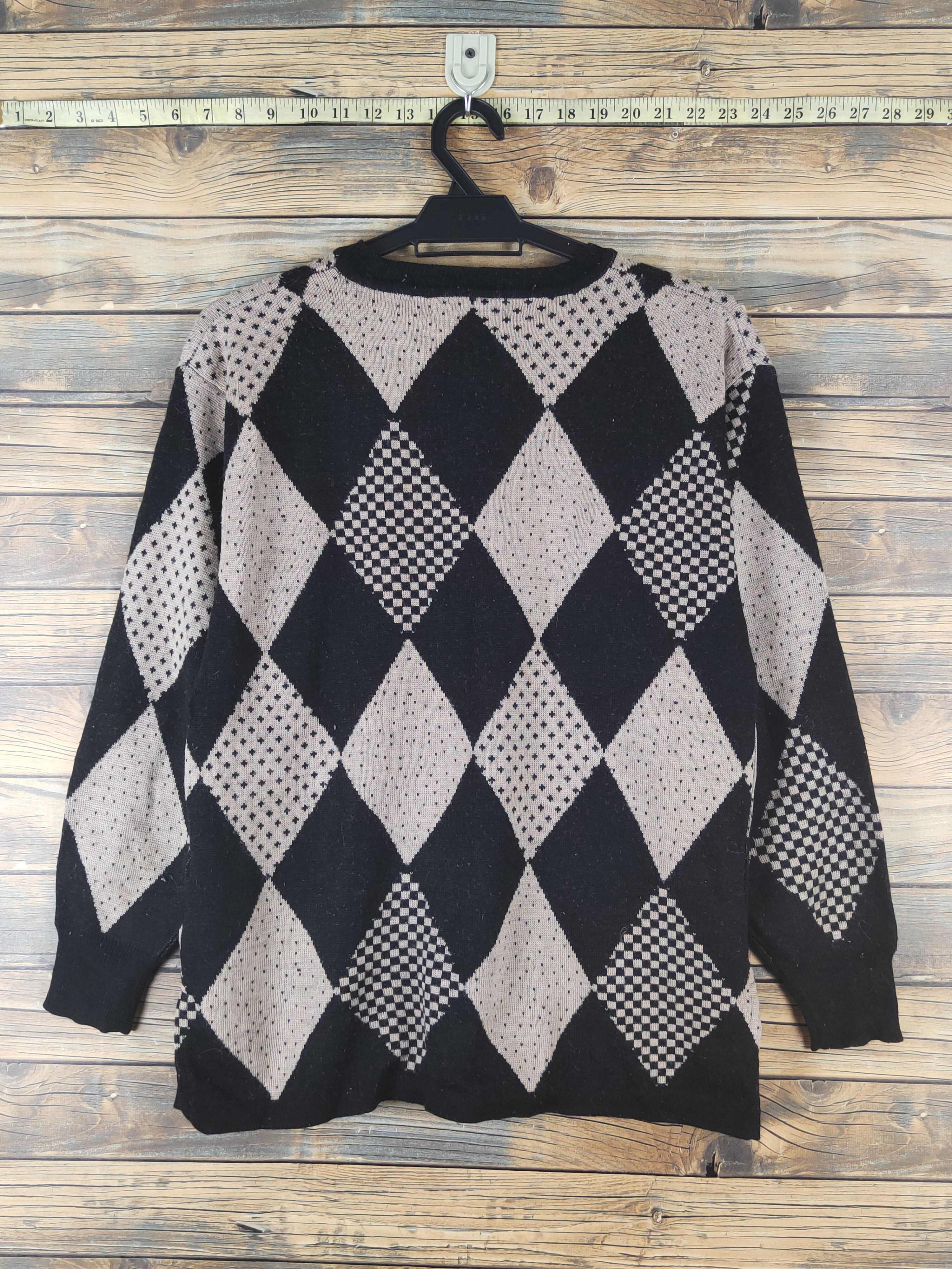Homespun Knitwear Polhlene Black Brown Knitwear Long Sleeve T-shirts #W1530 Size M / US 6-8 / IT 42-44 - 7 Thumbnail