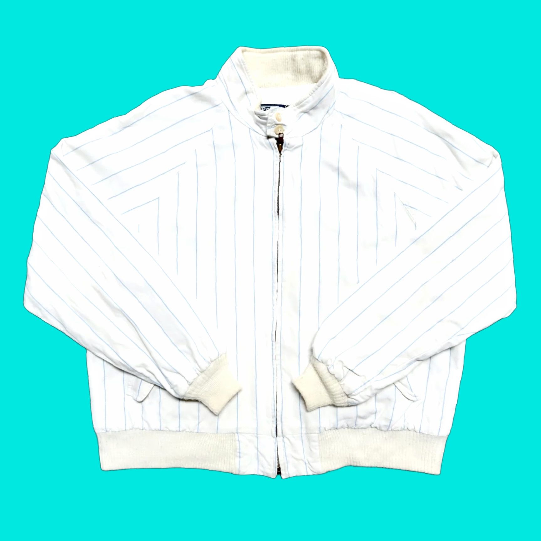 Polo Ralph Lauren Vintage Polo Ralph Lauren Jacket Mens L White Pinstripe 90s Classic Polo Ralph Lauren Shirt Size US L / EU 52-54 / 3 - 1 Thumbnail