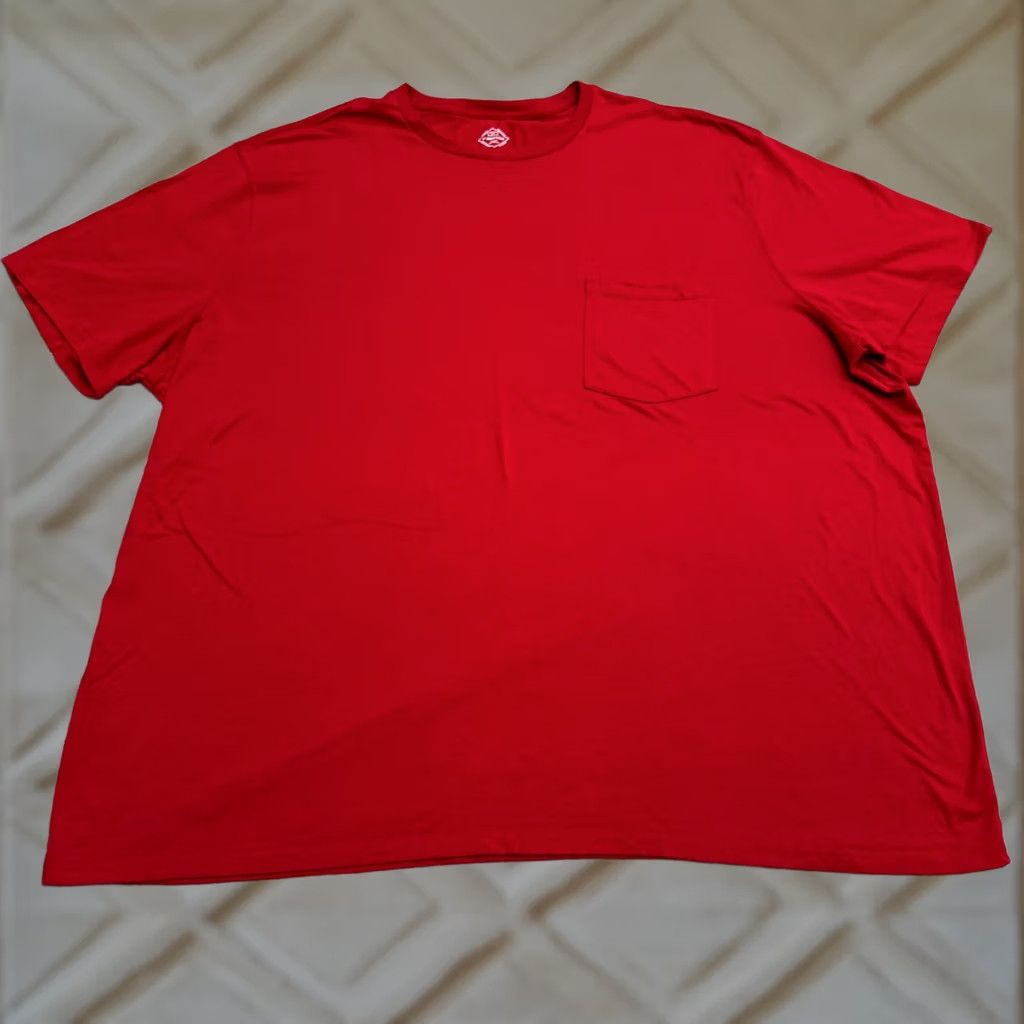 Vintage HARBOUR BAY St. John's Bay T-Shirt Mens 5XL Red Crew Neck Pocket Tee Blue Cotton Polyester Short Sleeve Regular Fit Classic Logo Knit Size US XXL / EU 58 / 5 - 1 Thumbnail