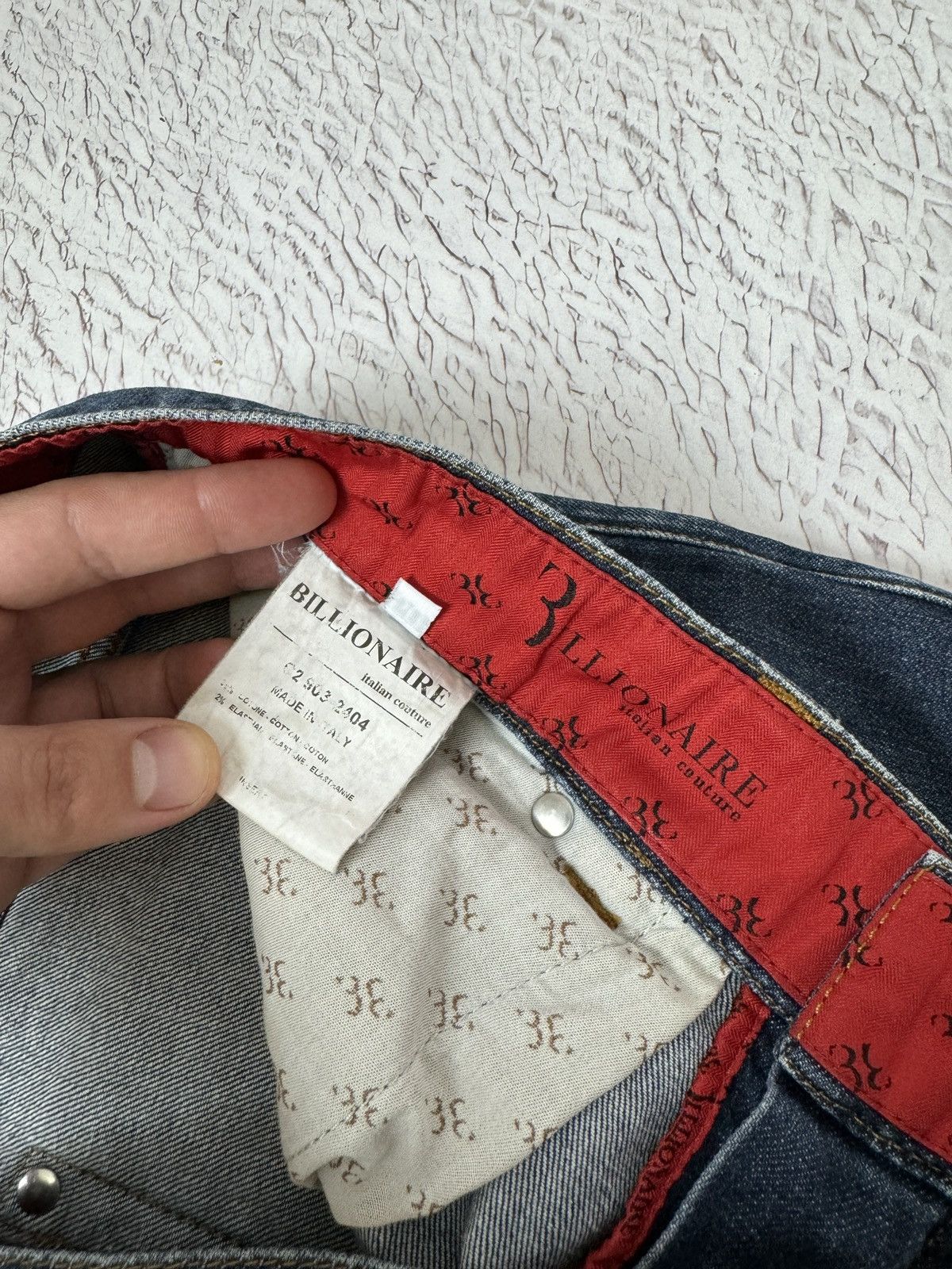 Billionaire Couture Billionaire Couture embroidered multilogo indigo jeans Size US 34 / EU 50 - 17 Thumbnail