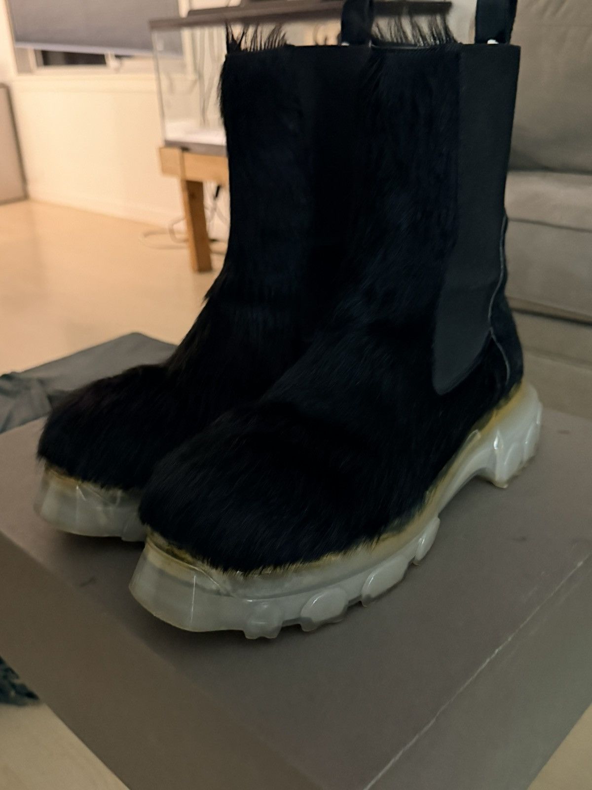 Rick Owens Rick Owen Bozo Boot “Black Pony” Size US 12 / EU 45 - 10 Thumbnail