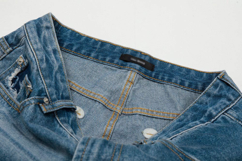 Vintage Punk Retro Washed Straight-Leg Flare Jeans Size US 32 / EU 48 - 4 Thumbnail