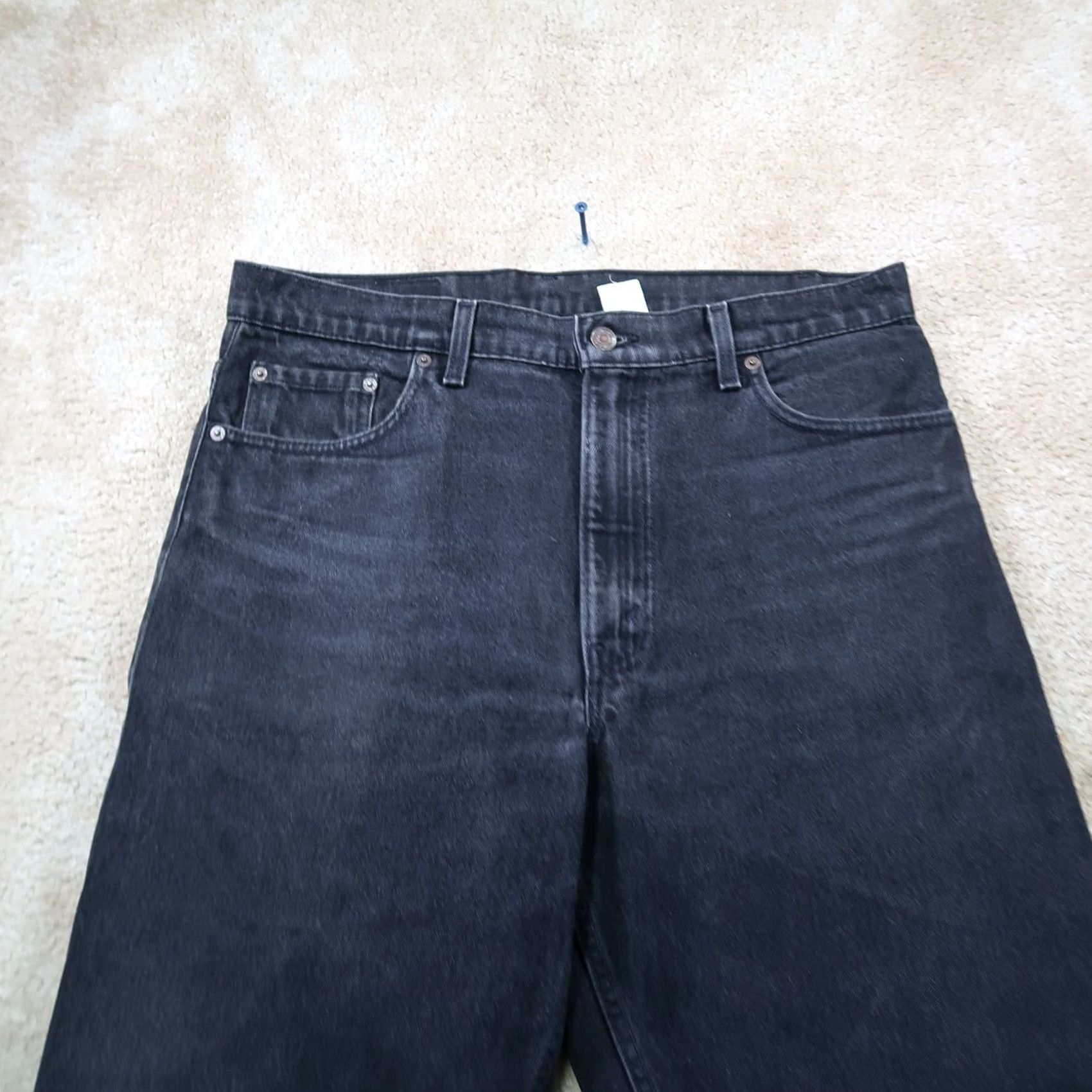 Levi's VINTAGE Levi's 550 Jeans Mens 36x36 Black Denim Relaxed Taper 5-Pocket Made in USA 1990s Size US 36 / EU 52 - 3 Thumbnail