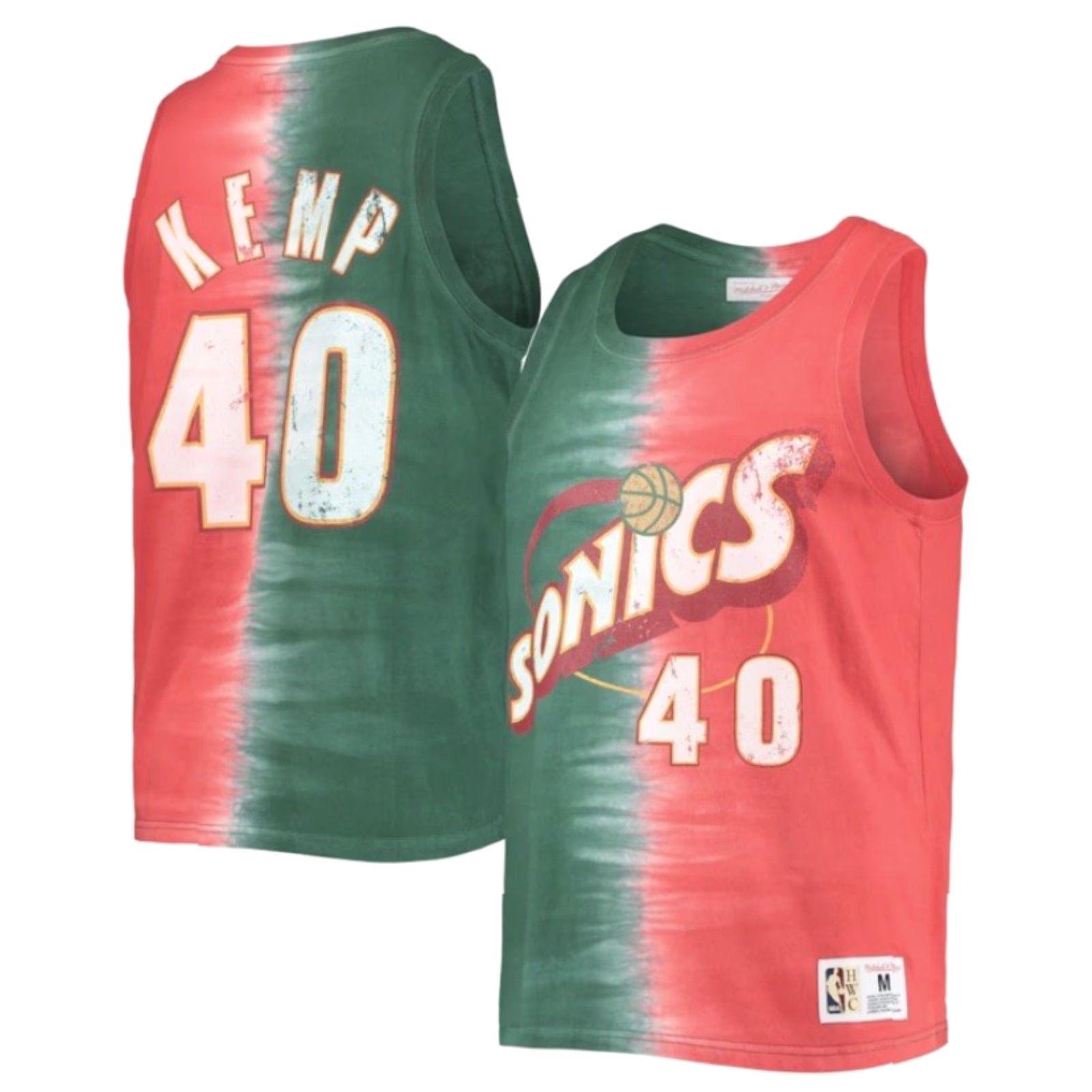 Mitchell & Ness NEW Men Mitchell&Ness NBA Seattle Supersonics #40 Shawn Kemp Faded Jersey Size S Size US S / EU 44-46 / 1 - 5 Thumbnail