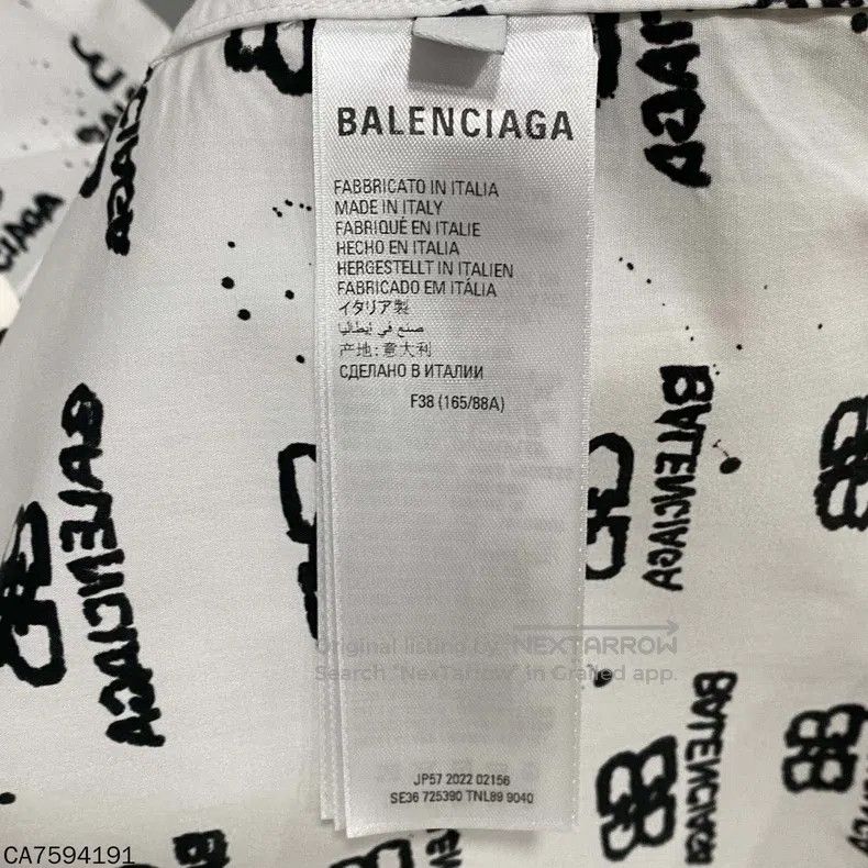 Balenciaga Balenciaga Double B Full Print Shirt Size XS / US 0-2 / IT 36-38 - 5 Thumbnail