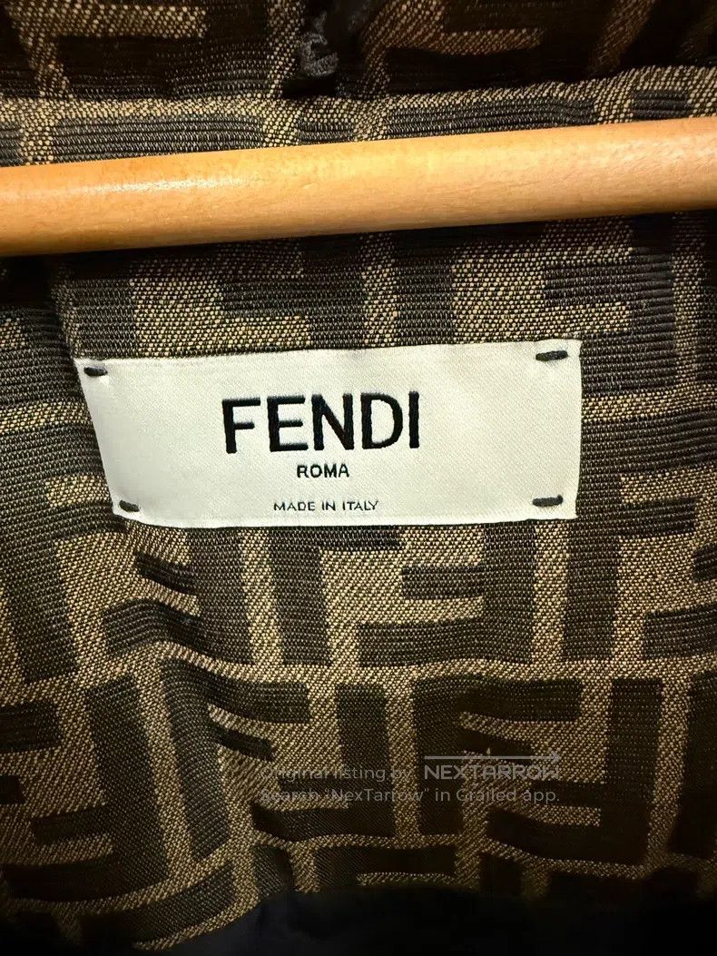 Fendi Fendi Brown Full Print Logo Hooded Down Jacket Size XS / US 0-2 / IT 36-38 - 4 Thumbnail