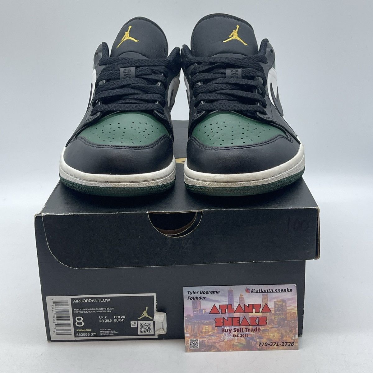 Jordan Brand Air Jordan 1 low green toe Size US 8 / EU 41 - 2 Thumbnail