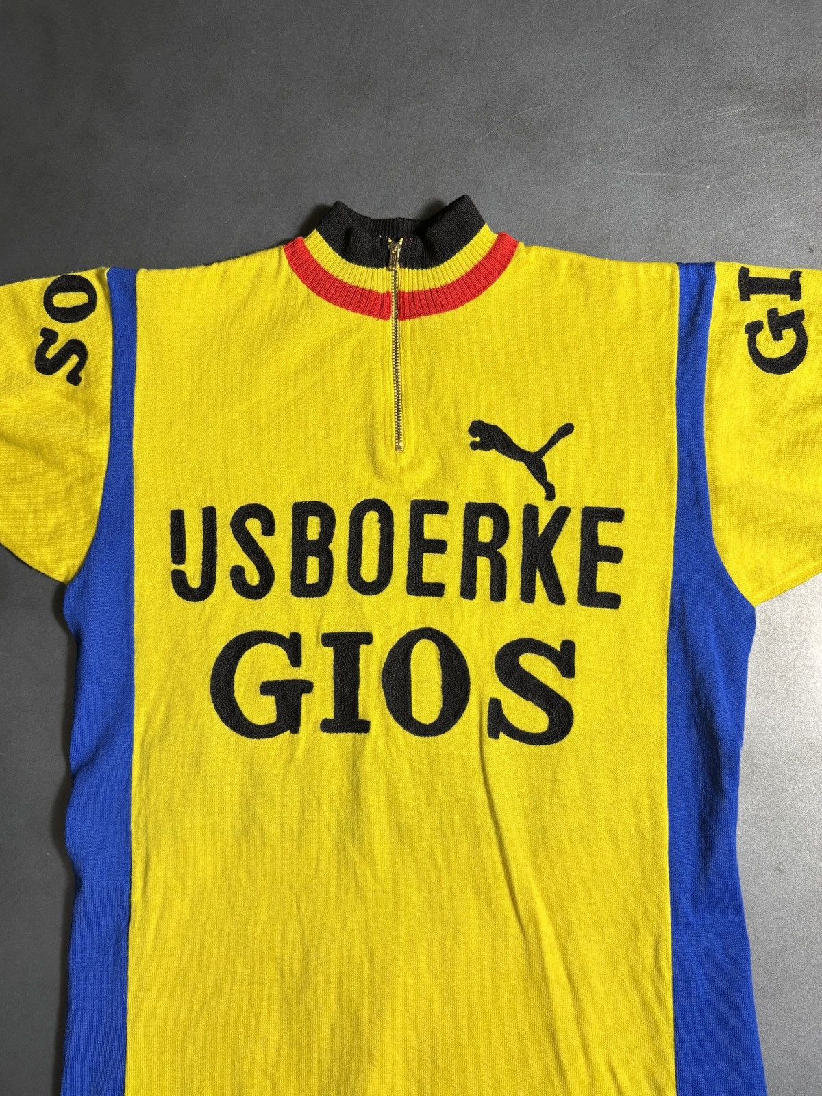 Puma 1978 IJsboerke-Gios Cycling Jersey 1970s Vintage Italy Wool Size US S / EU 44-46 / 1 - 9 Thumbnail
