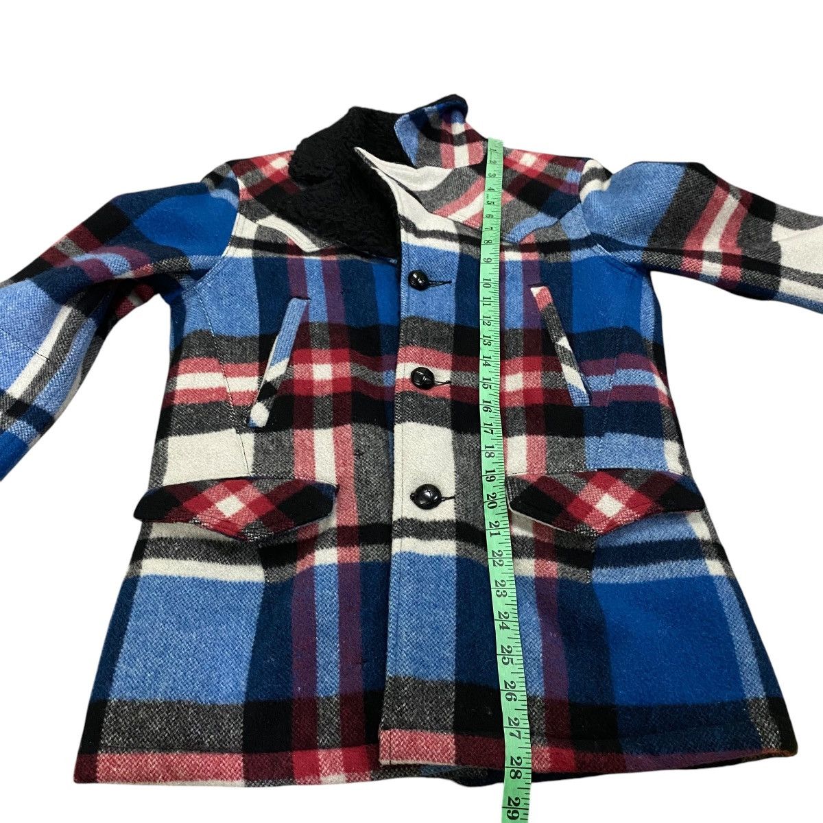 Number (N)ine Vintage Number Nine Check Pattern Wool Sherpa Jacket Size 2 Size US M / EU 48-50 / 2 - 16 Thumbnail
