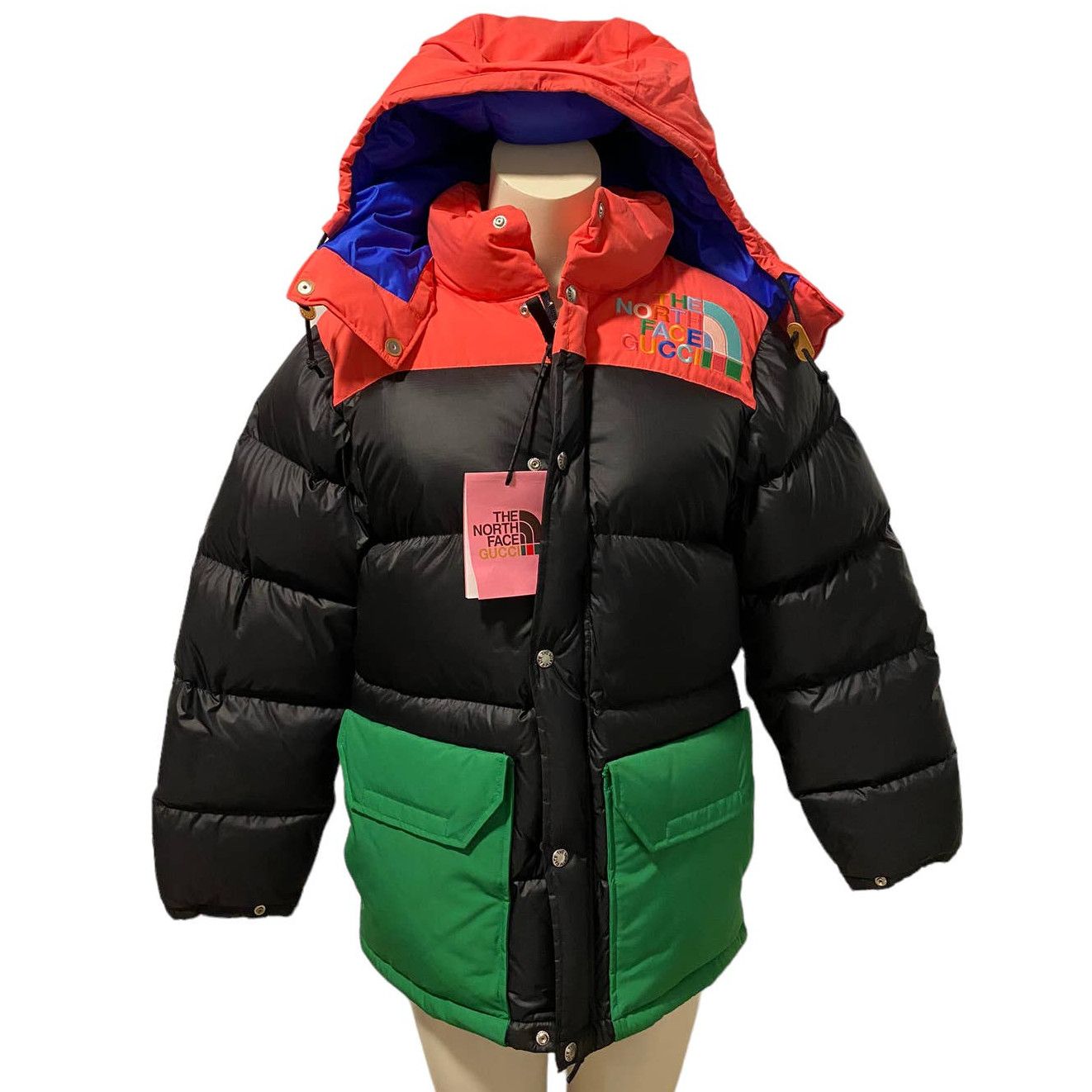 image of Gucci The North Face Puffer Jacket Down Parka Coat Womens in Black (Size Small)