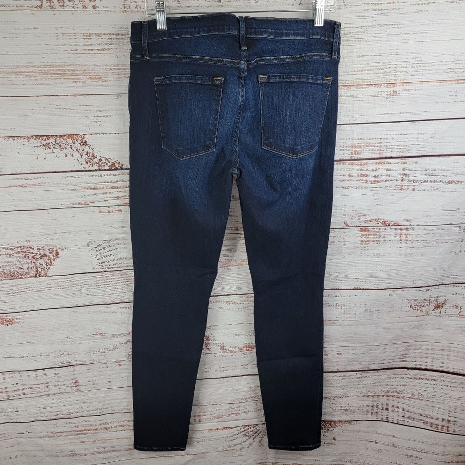 Frame FRAME Le Skinny de Jeanne Dark Wash Mid Rise Jeans 30 Size 30" / US 8 / IT 44 - 13 Thumbnail