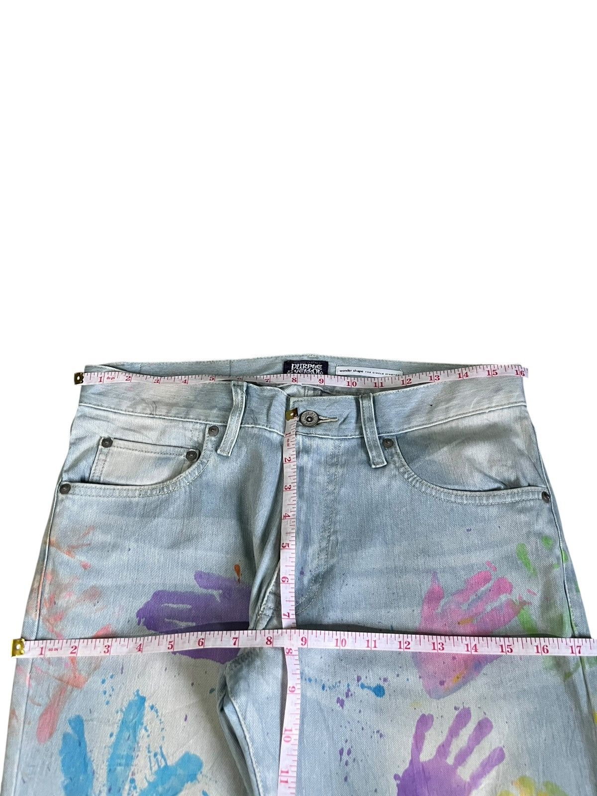 Dsquared2 Vintage Japanese Brand Painted Splattered Jeans Size 32" / US 10 / IT 46 - 6 Thumbnail