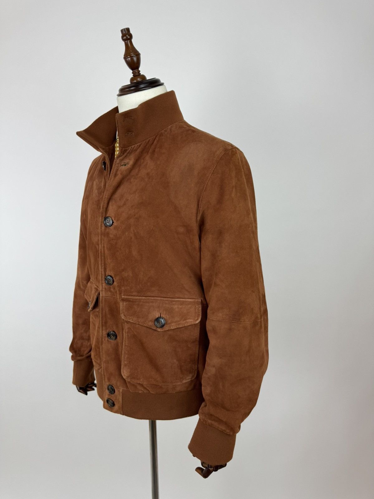 Designer × McGregor DISTINCTION MCGREGOR Suede Sports Bomber Leather Jacket Size US L / EU 52-54 / 3 - 2 Thumbnail