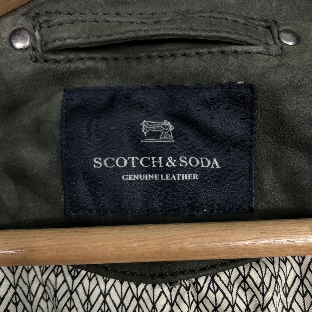 Scotch & Soda 🔥VINTAGE GENUINE LEATHER JACKET BIKER MADE WITH LOVE Size US M / EU 48-50 / 2 - 22 Thumbnail