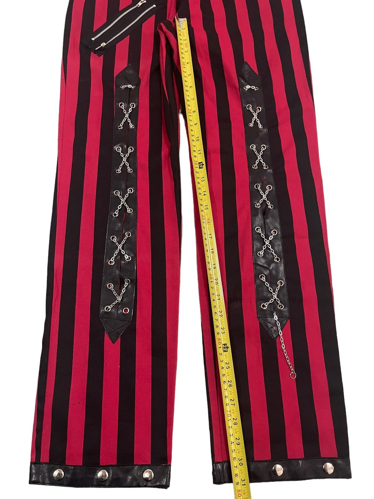 Seditionaries Vintage Japanese Brand Punk Stripe Bondage Style Pants Size US 31 - 12 Thumbnail