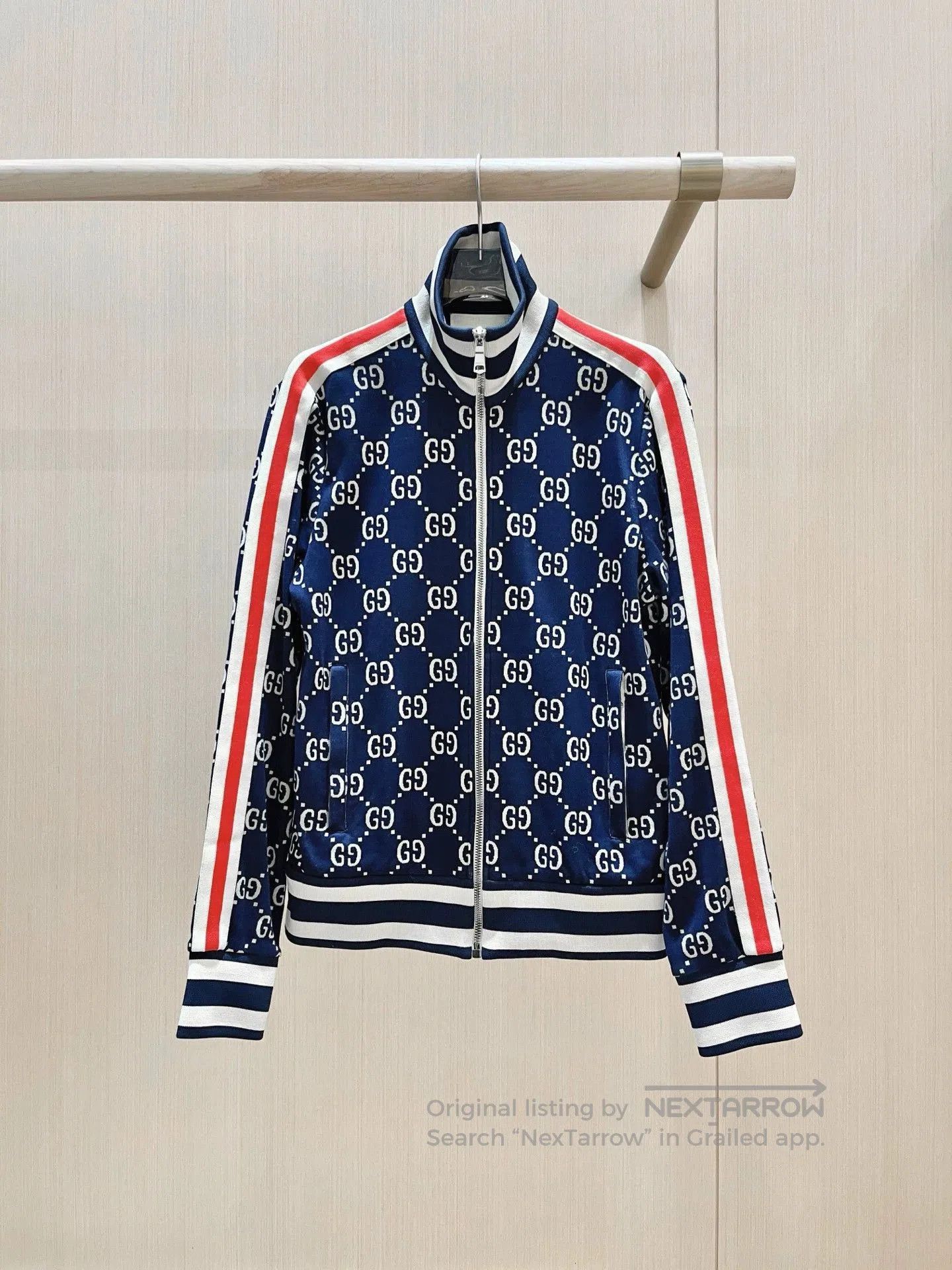 Gucci Blue GG Pattern Zip-Up Light Jacket XS. Size US XS / EU 42 / 0 - 1 Thumbnail