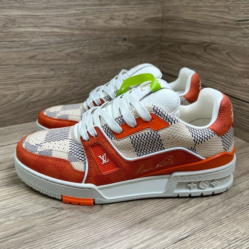 Louis Vuitton Orange Low-Top Trainer Sneakers 0079
