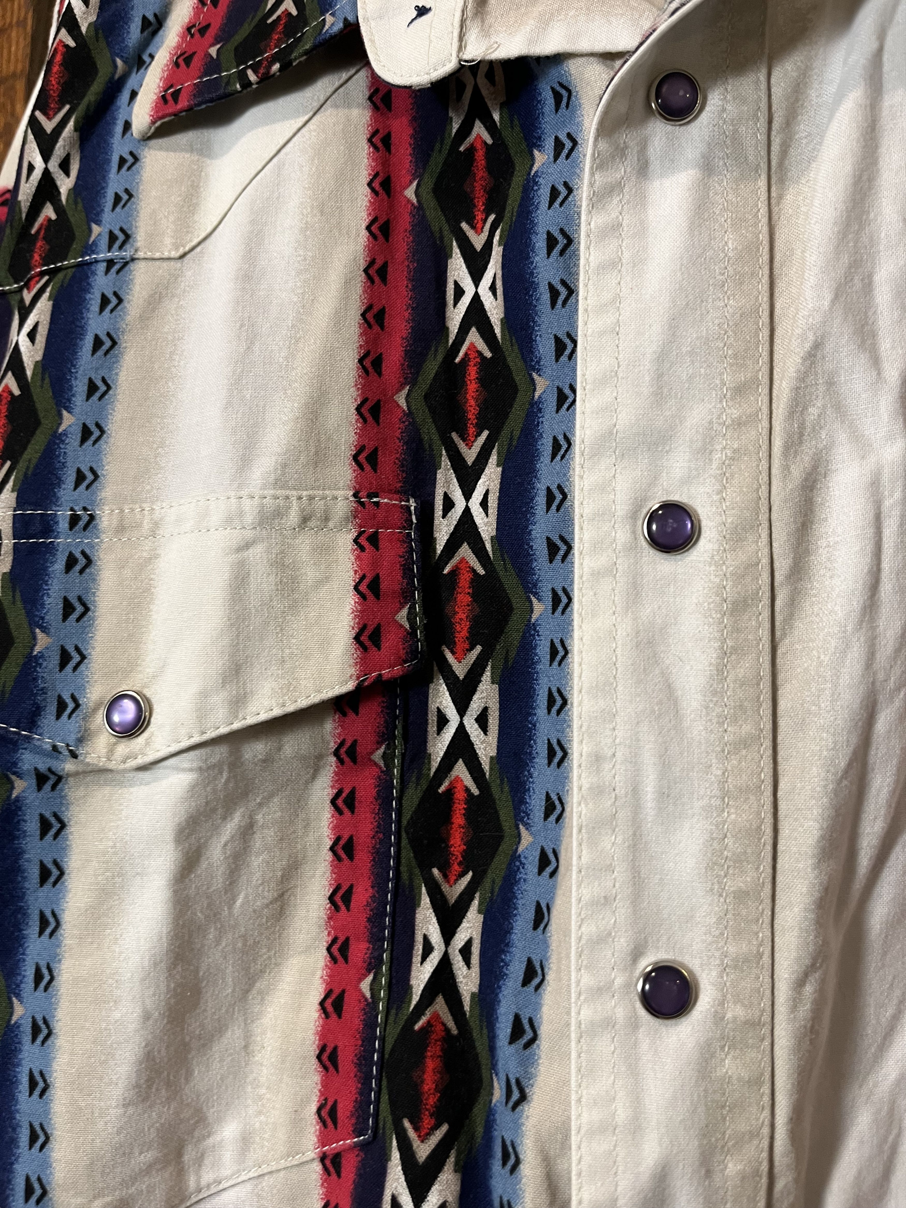 Cowboy Equipment × Vintage × Wrangler 90s Wrangler Western Shirts Rodeo Cowboy Shirt Size US XXL / EU 58 / 5 - 4 Thumbnail