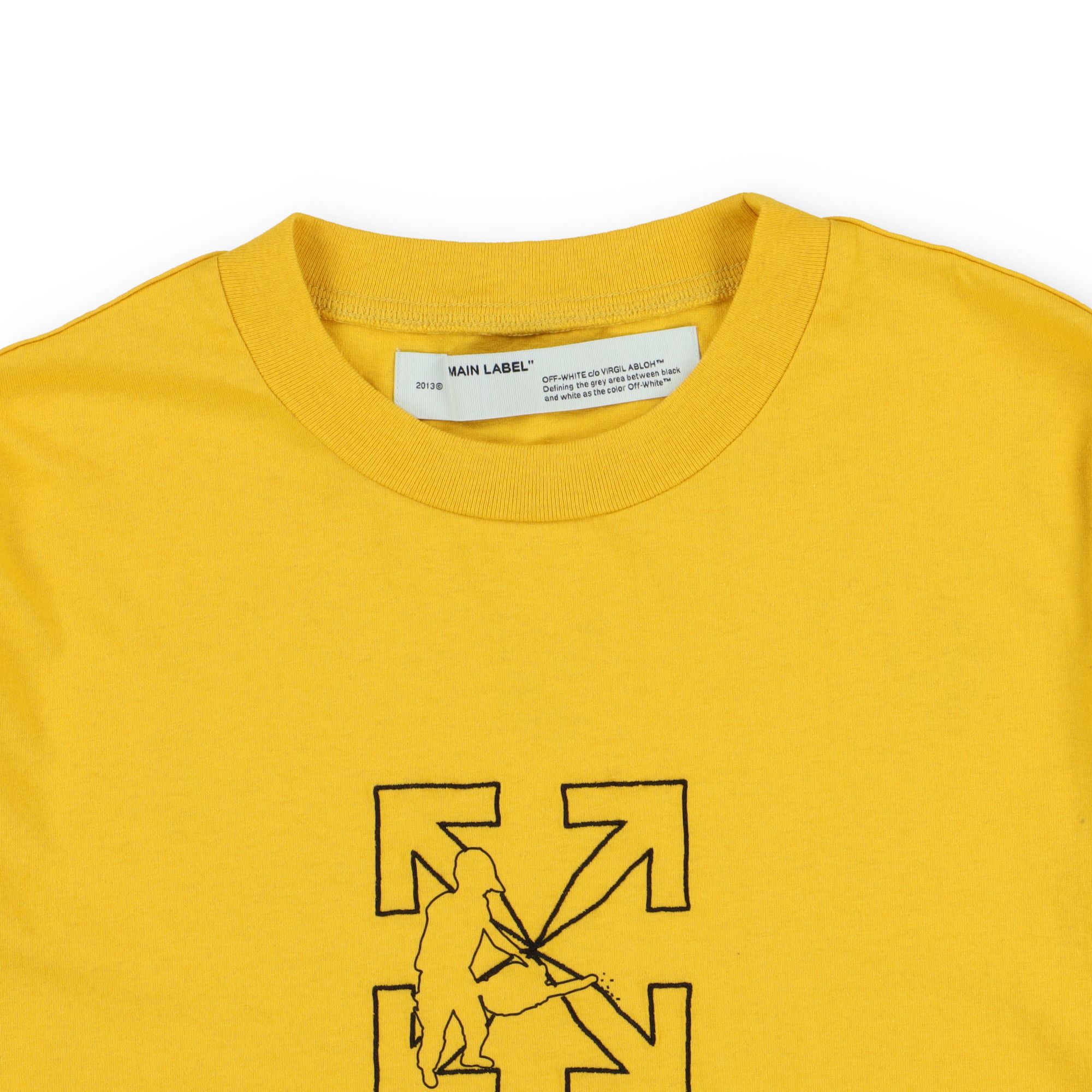 Off-White Yellow Logo Arrow Workers T-shirt Size M / US 6-8 / IT 42-44 - 6 Thumbnail
