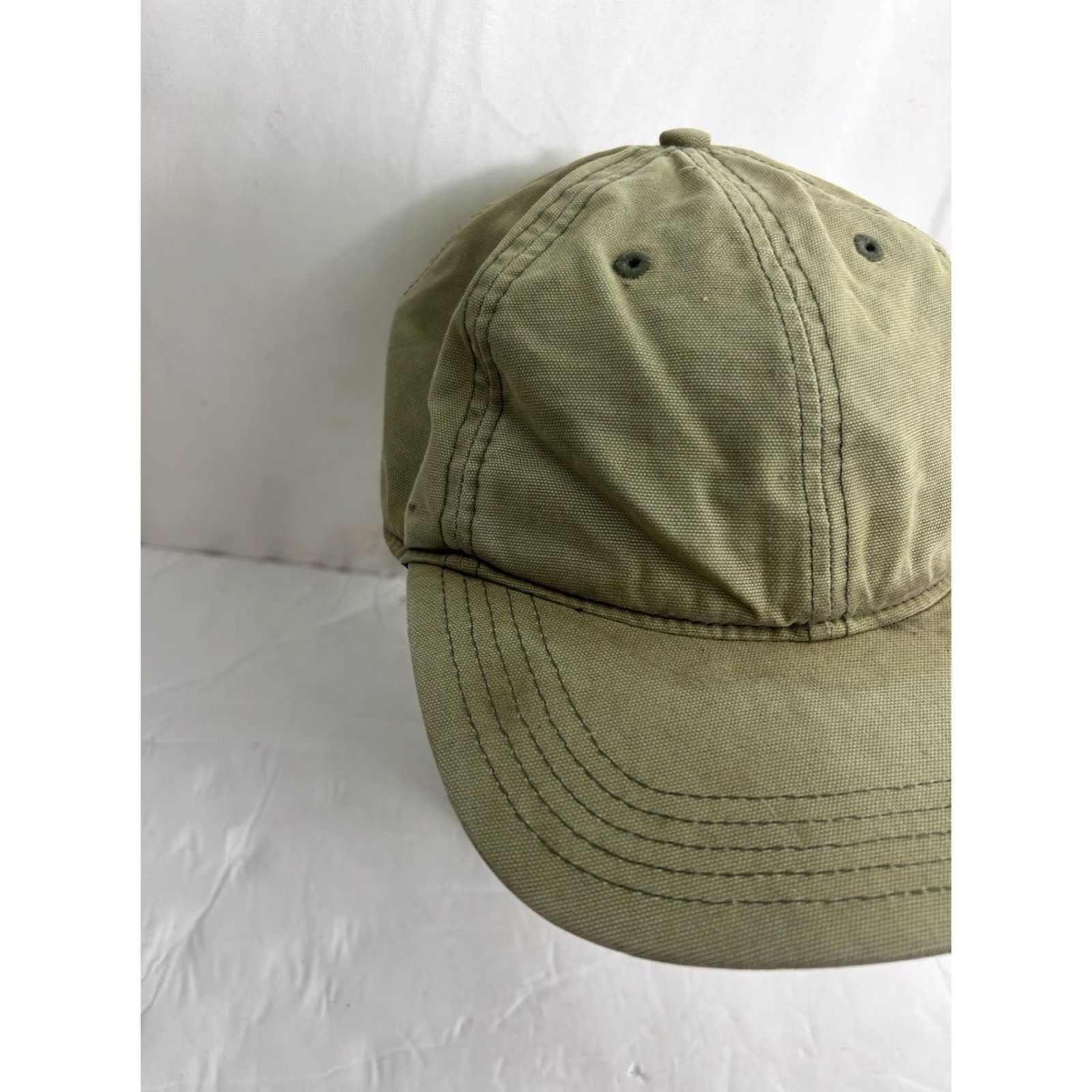 Carhartt VINTAGE Carhartt Strap Hat Hook And Loop Olive Green Missing Patch Baseball Cap Men One Size Adjustable Hats Mens Size ONE SIZE - 4 Thumbnail