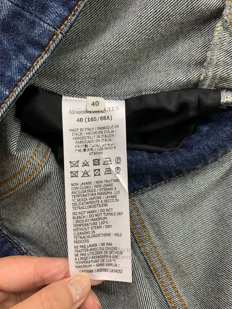 Alexander McQueen Alexander Mcqueen Design sense suit stitching denim jacket Size S / US 4 / IT 40 - 5 Thumbnail