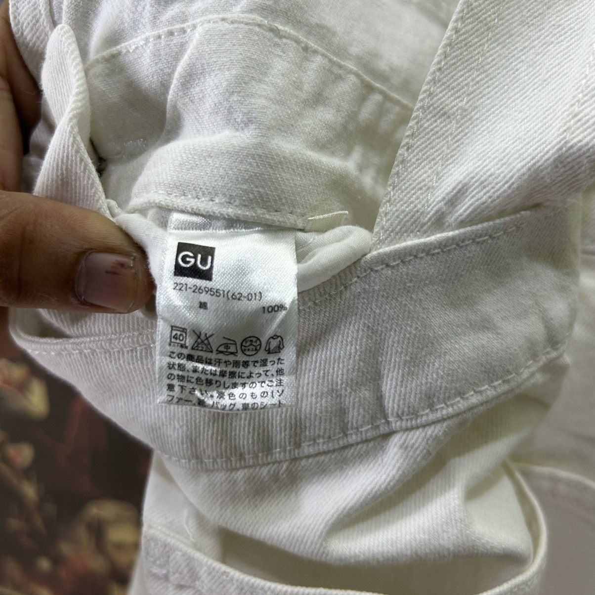 Vintage Vintage GU Jeans Bid White Jumpsuit Size 33" - 13 Thumbnail